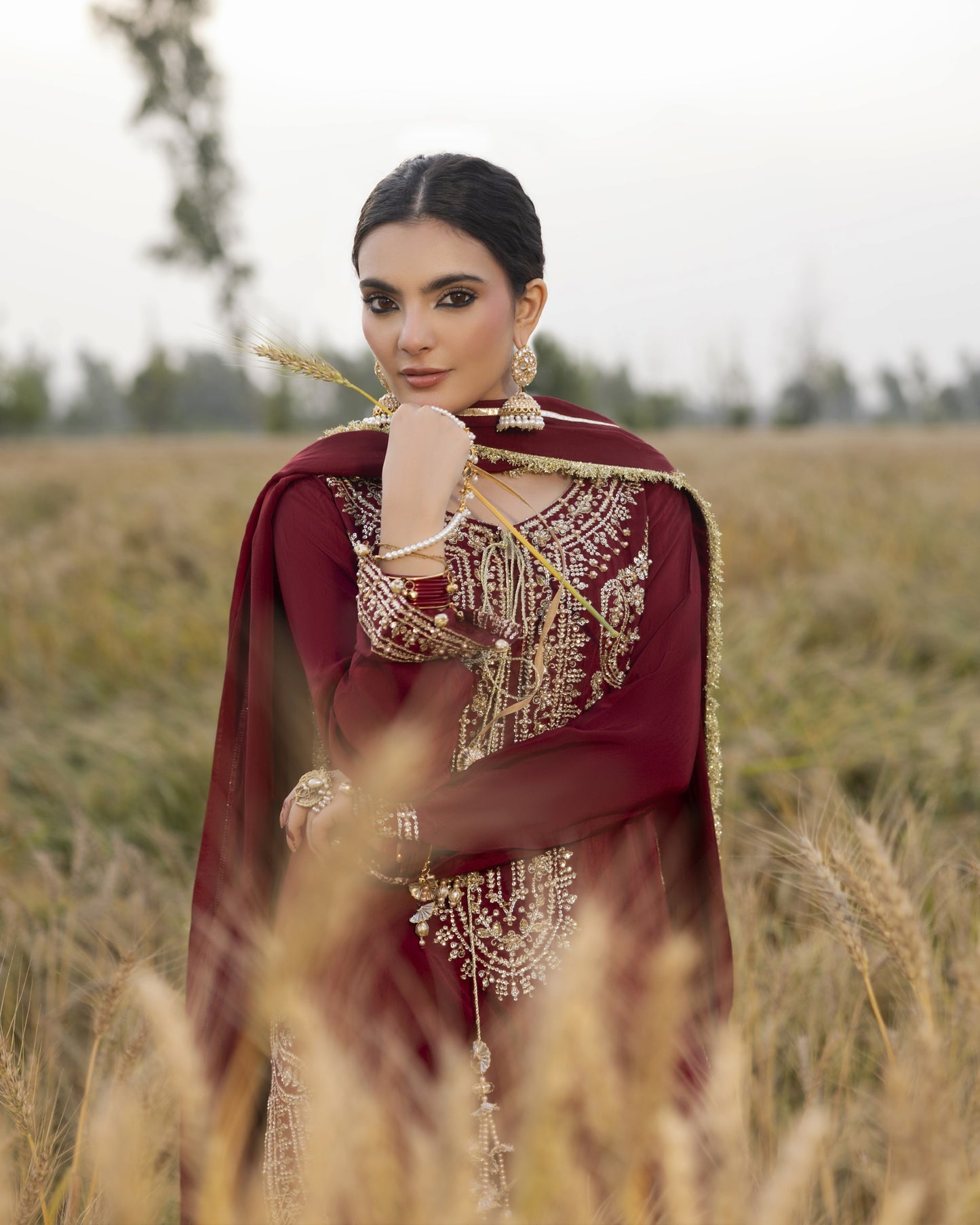Heer Silk ZQ 2629 Mehroon