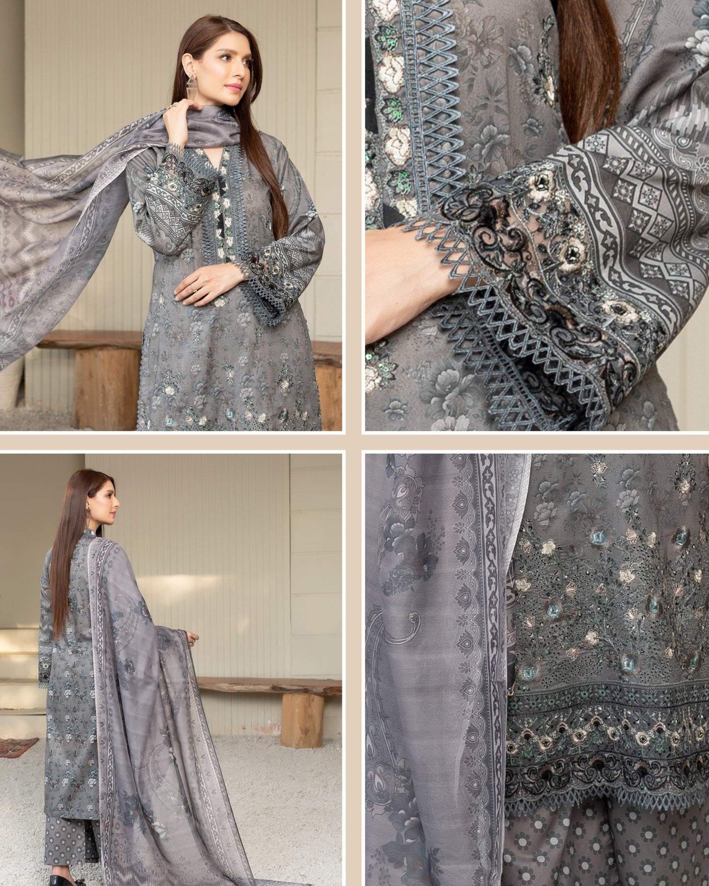 Munira Hayat Lawn MSL 03 Marbel Grey