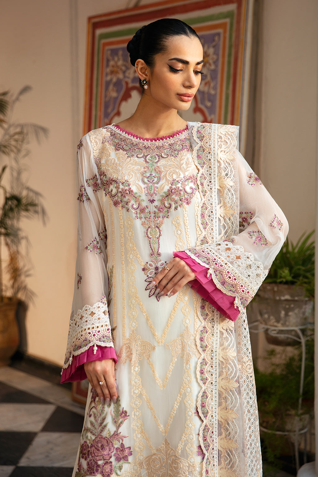 Dastak Luxury Chiffon Vol-01 Q-107 White