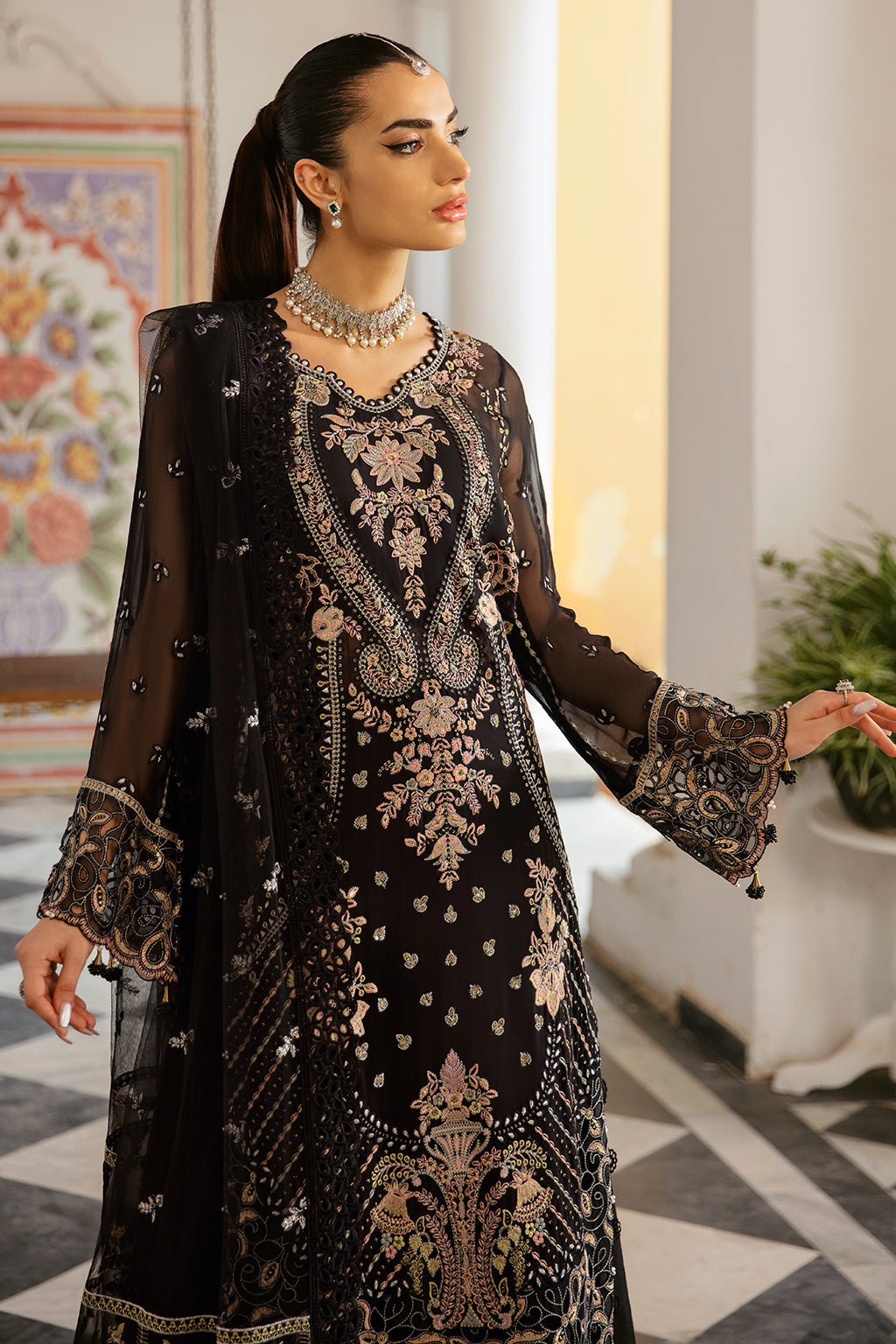 Dastak Luxury Chiffon Vol-01 Q-106 Black
