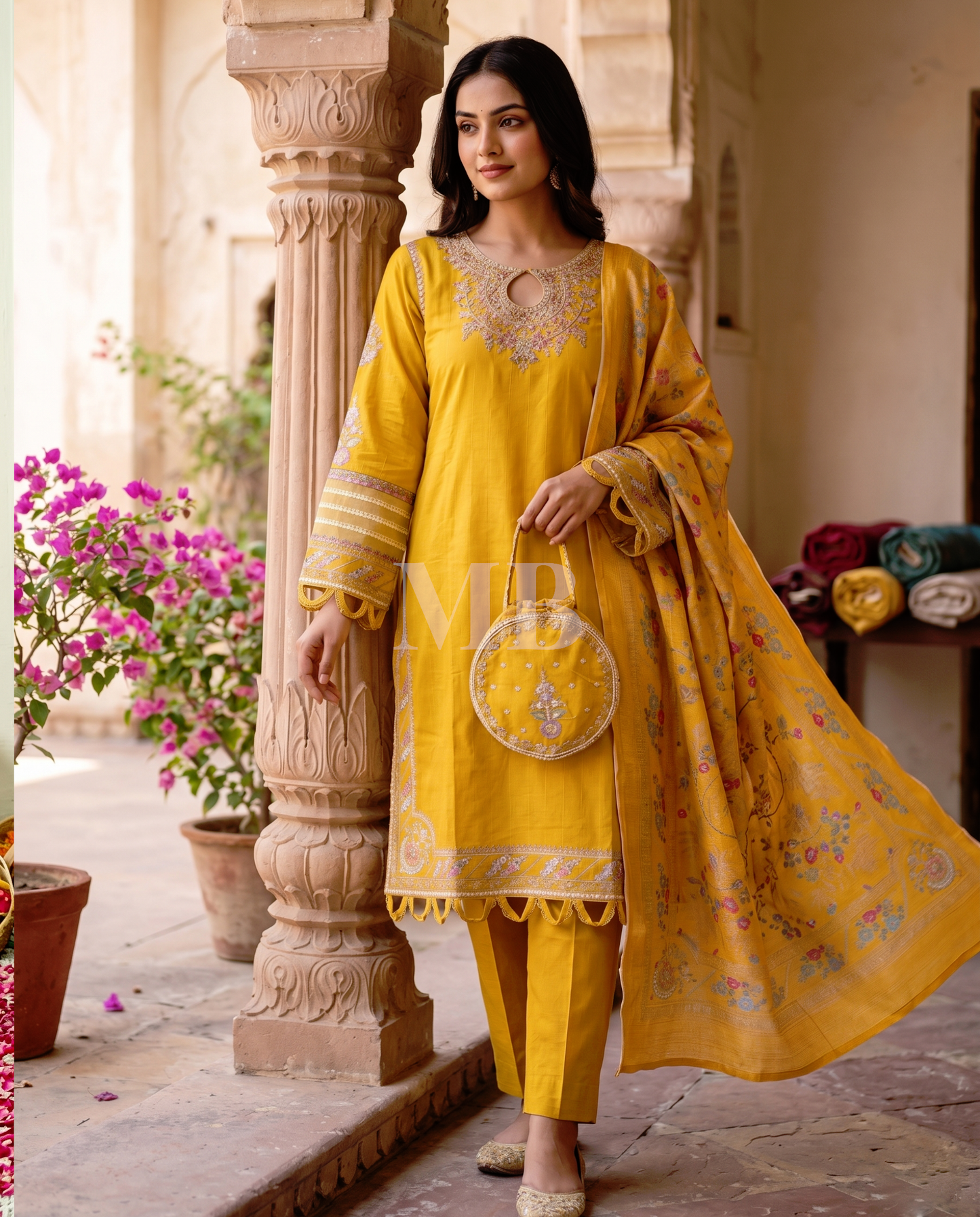 3PC 543 Mustard & Pouch