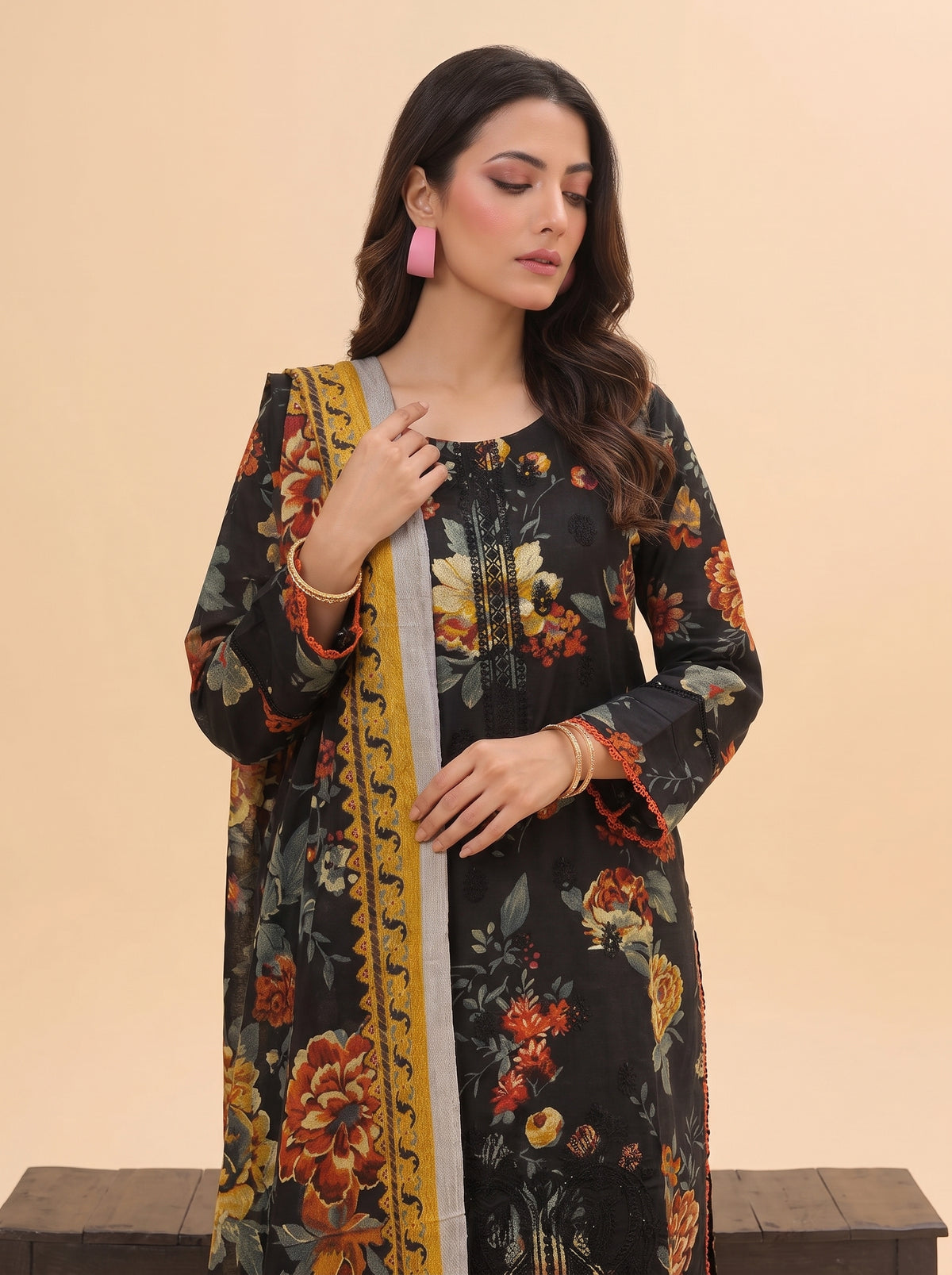 K&R Dhanak - Dhanak Dupatta 666 Black