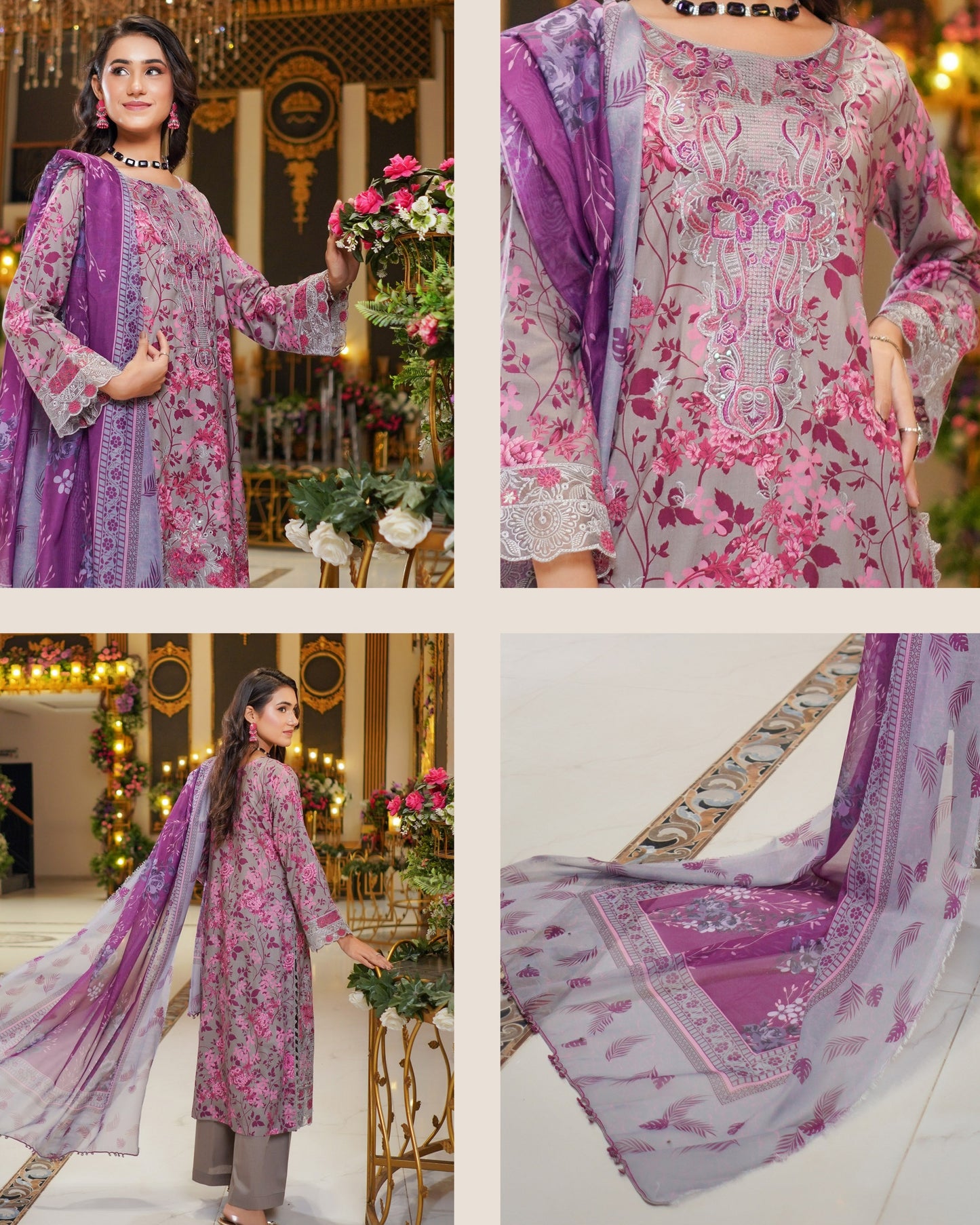 Munira Dilkash Lawn 05 Grey