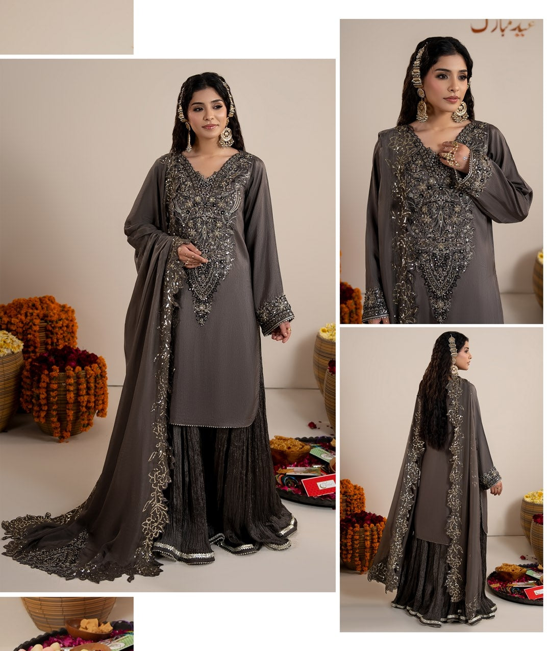 Chand Raat Edit 2 ZQ 2607 Charcoal Grey