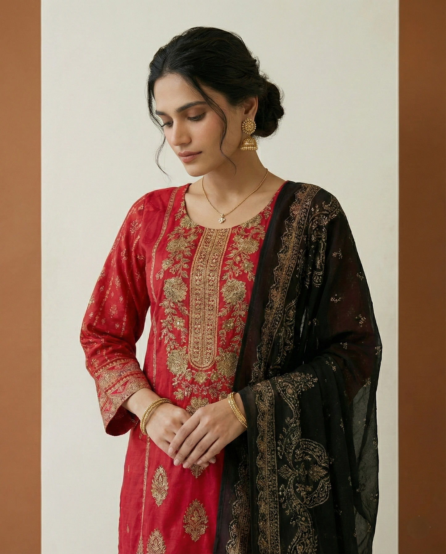 HM Lawn - Chiffon Dupatta 273 Red