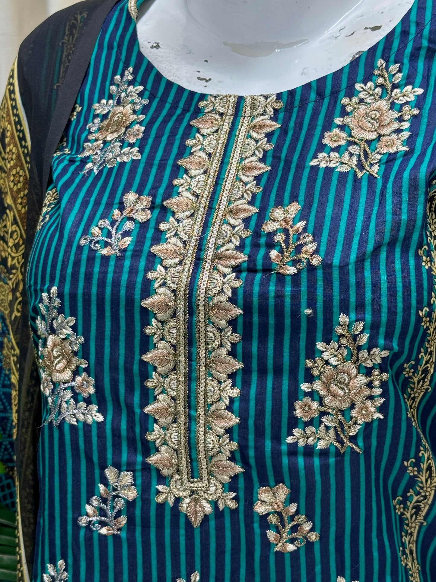 HM Lawn - Chiffon Dupatta 312 Bluish Green