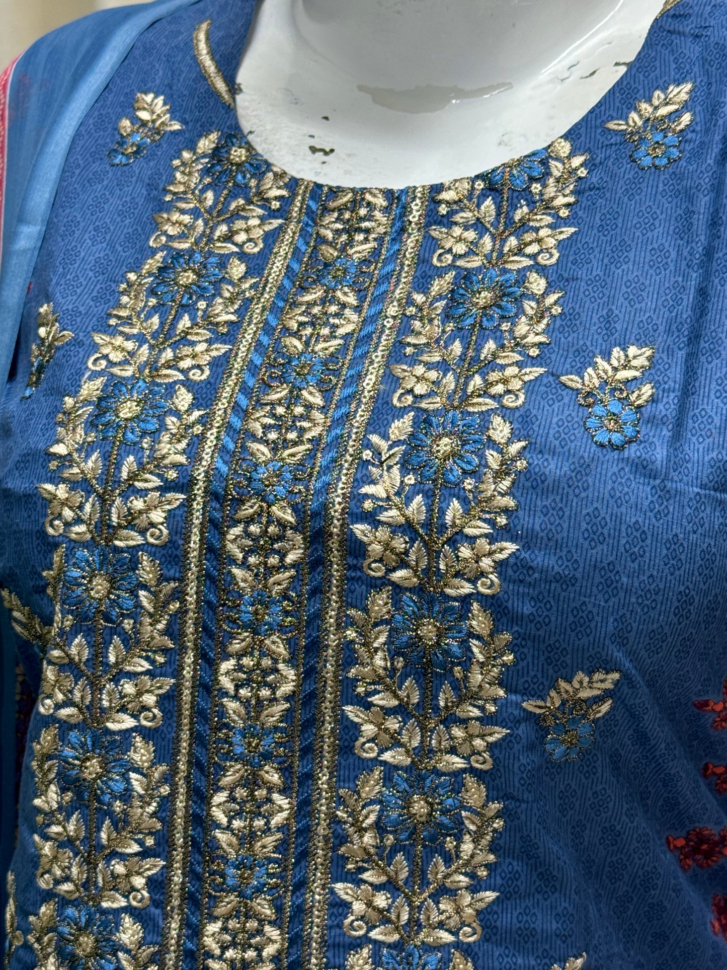 HM Lawn - Chiffon Dupatta 308 Blue
