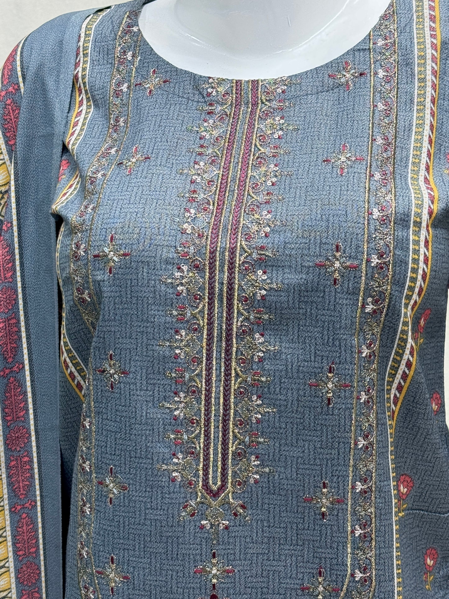 K&R Dhanak - Dhanak Dupatta 424 Dark Grey