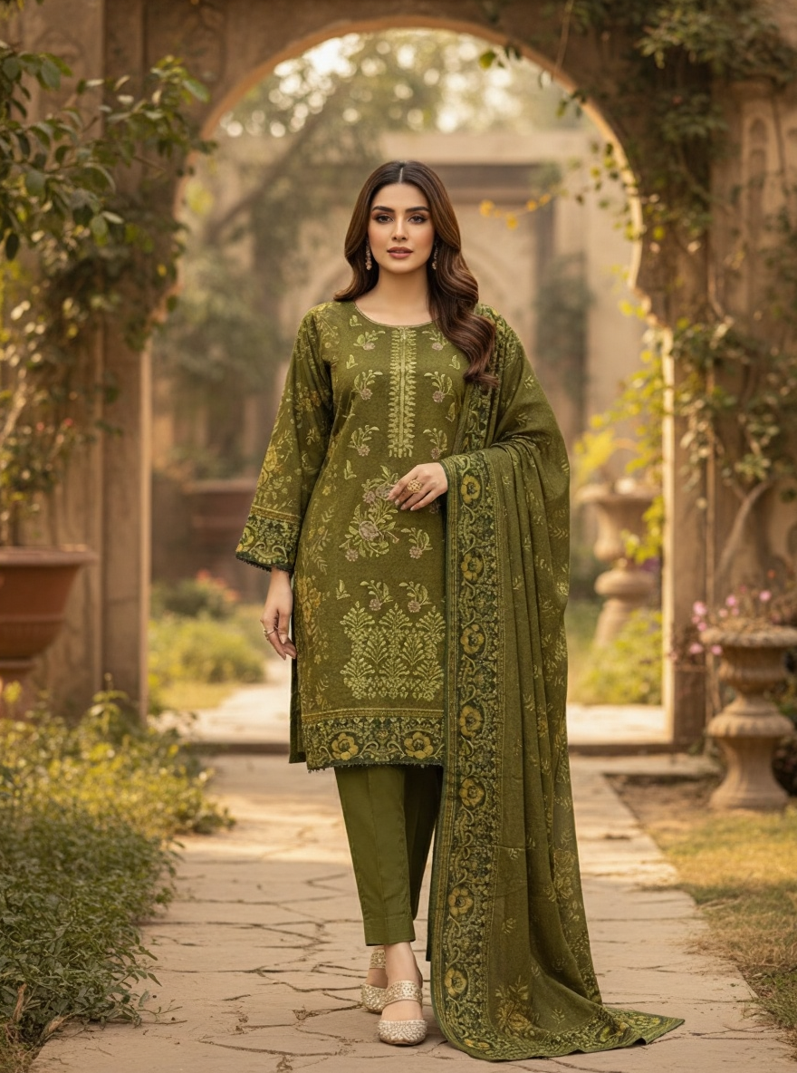 K&R Dhanak - Dhanak Dupatta 498 Mehndi