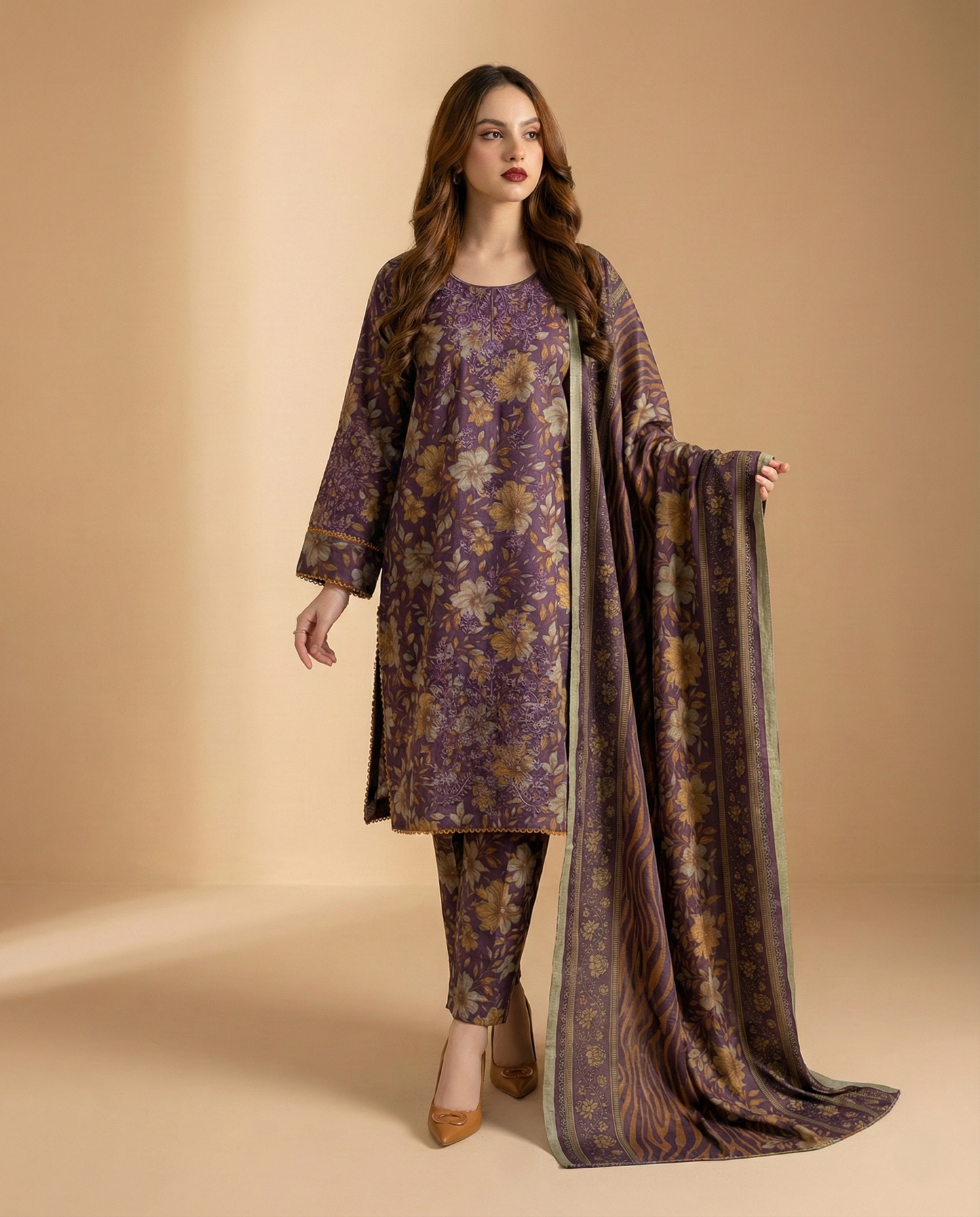 K&R Dhanak - Dhanak Dupatta 505 Purple