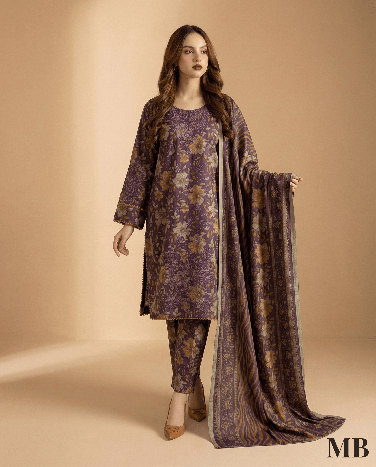 K&R Dhanak - Dhanak Dupatta 505 Purple