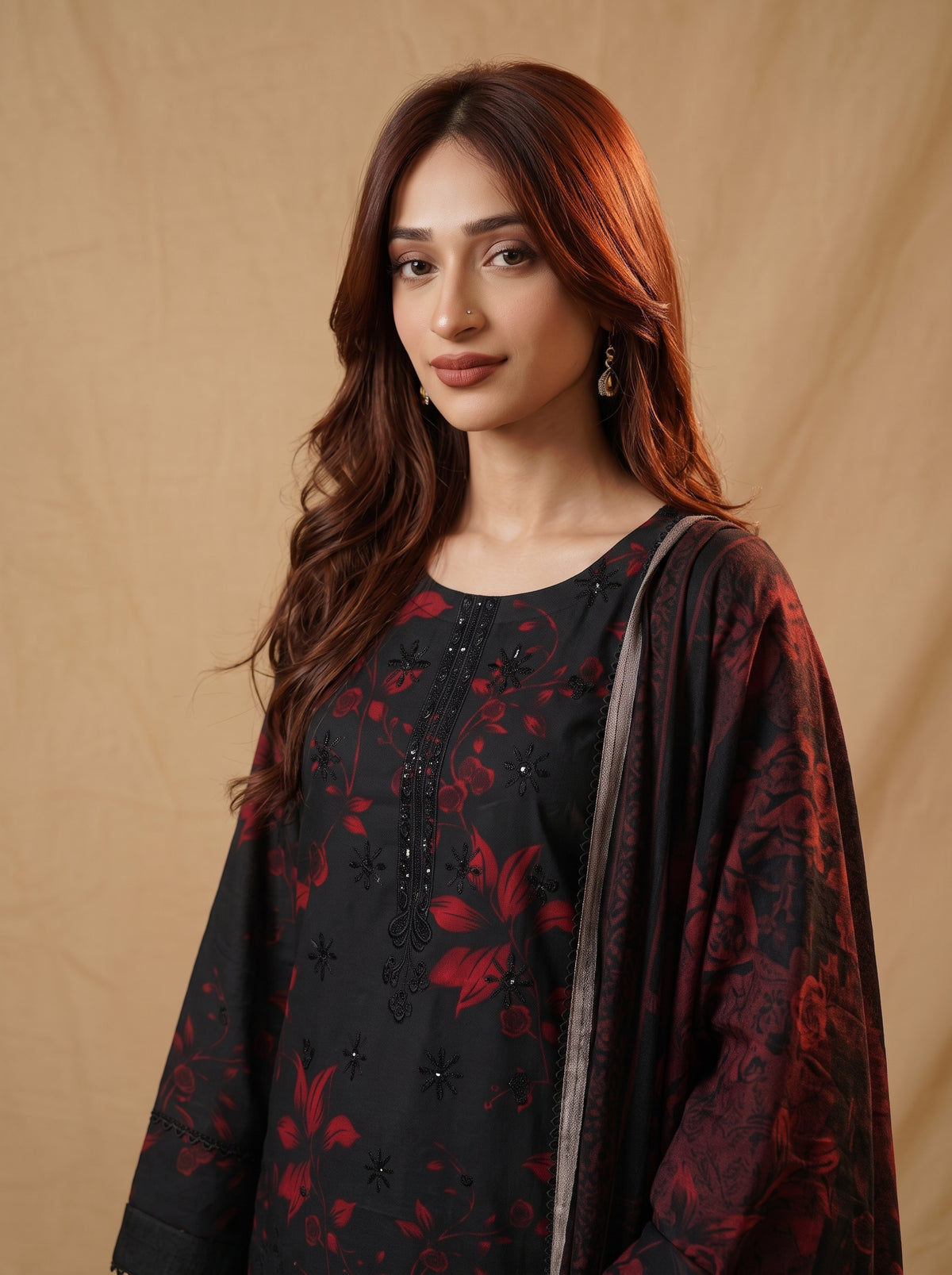 K&R Dhanak - Dhanak Dupatta 649 Black