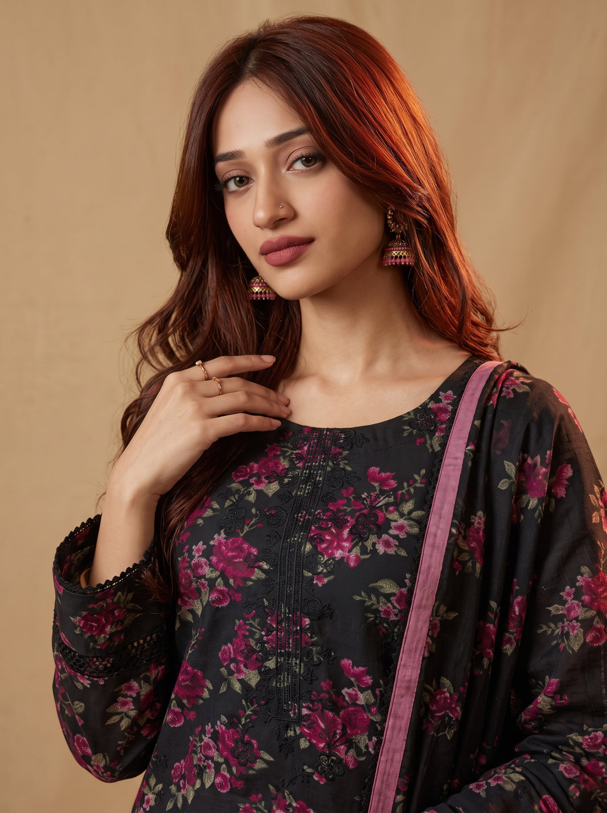K&R Dhanak - Dhanak Dupatta 651 Black