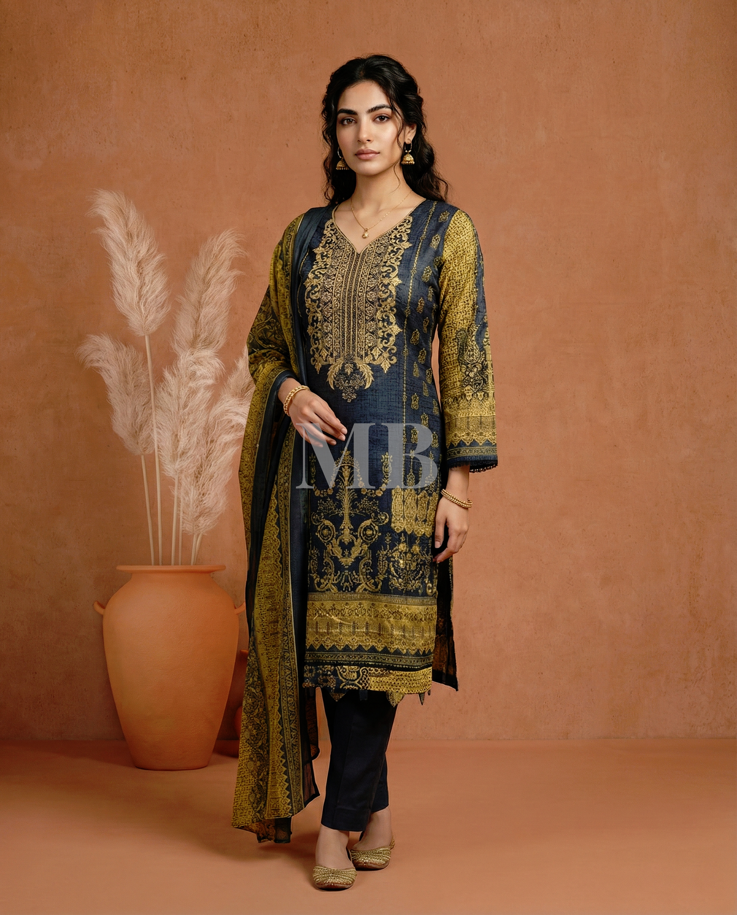 K&R Lawn - Chiffon Dupatta 249 Grey