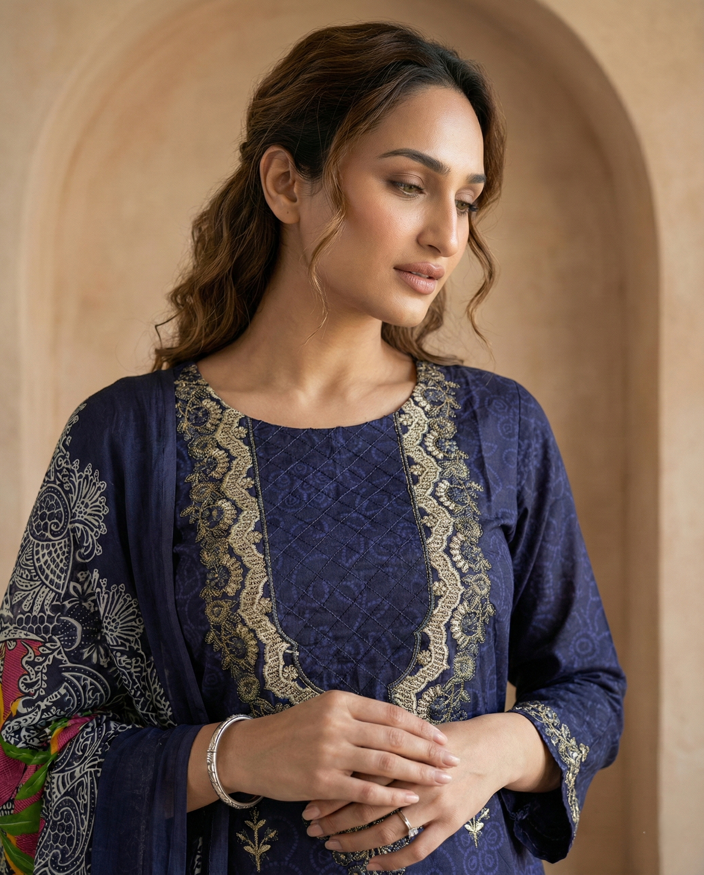 K&R Lawn - Chiffon Dupatta 287 Blue