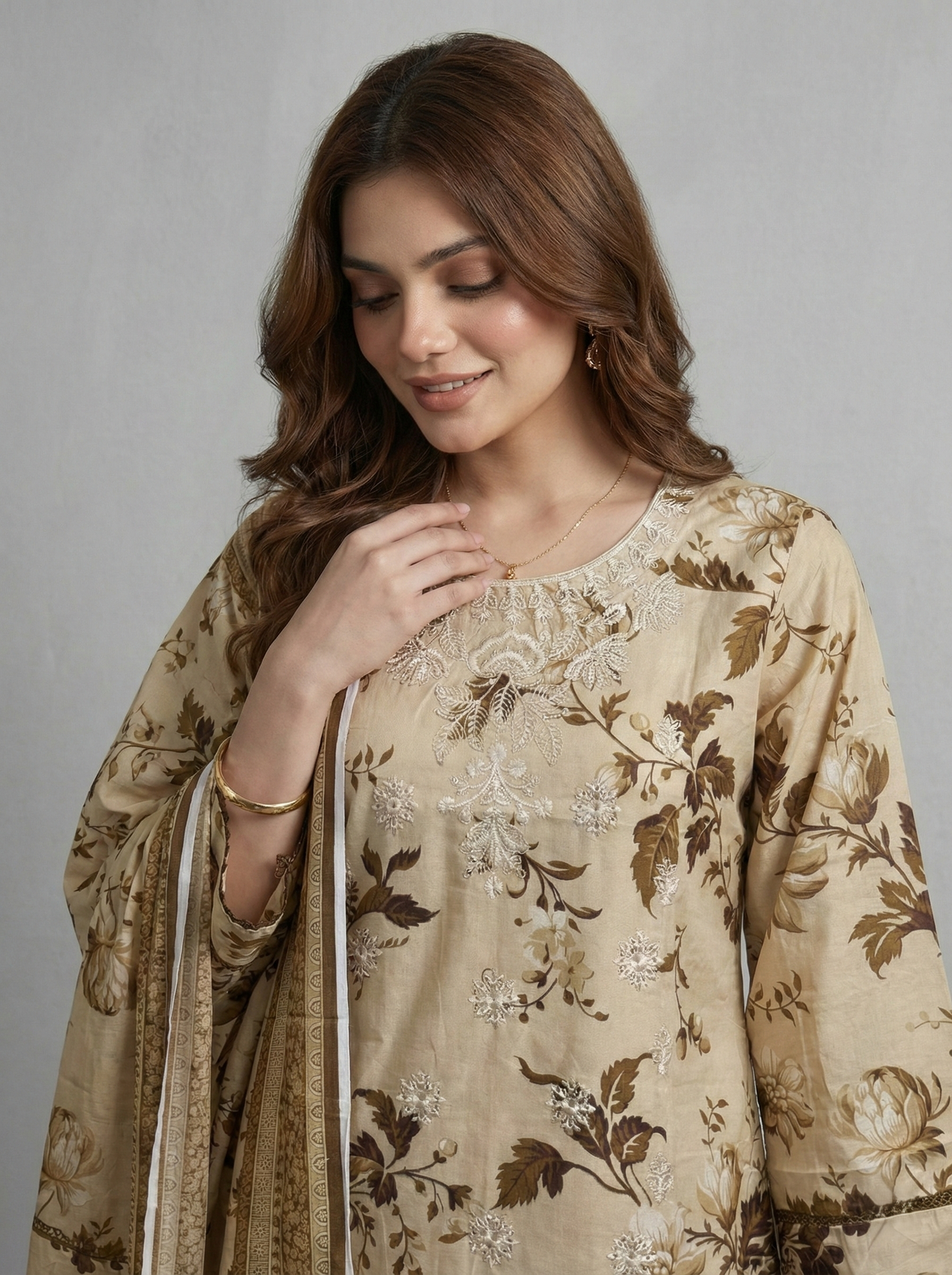 K&R Lawn - Lawn Dupatta 573 Skin