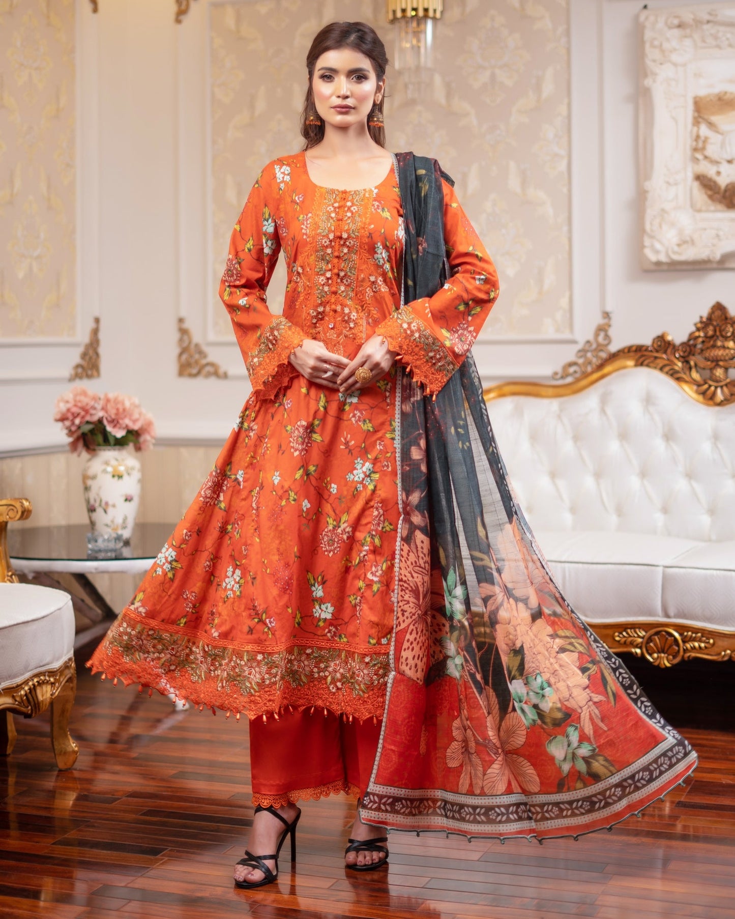 Munira Mehak Frock MSL 06 Rust