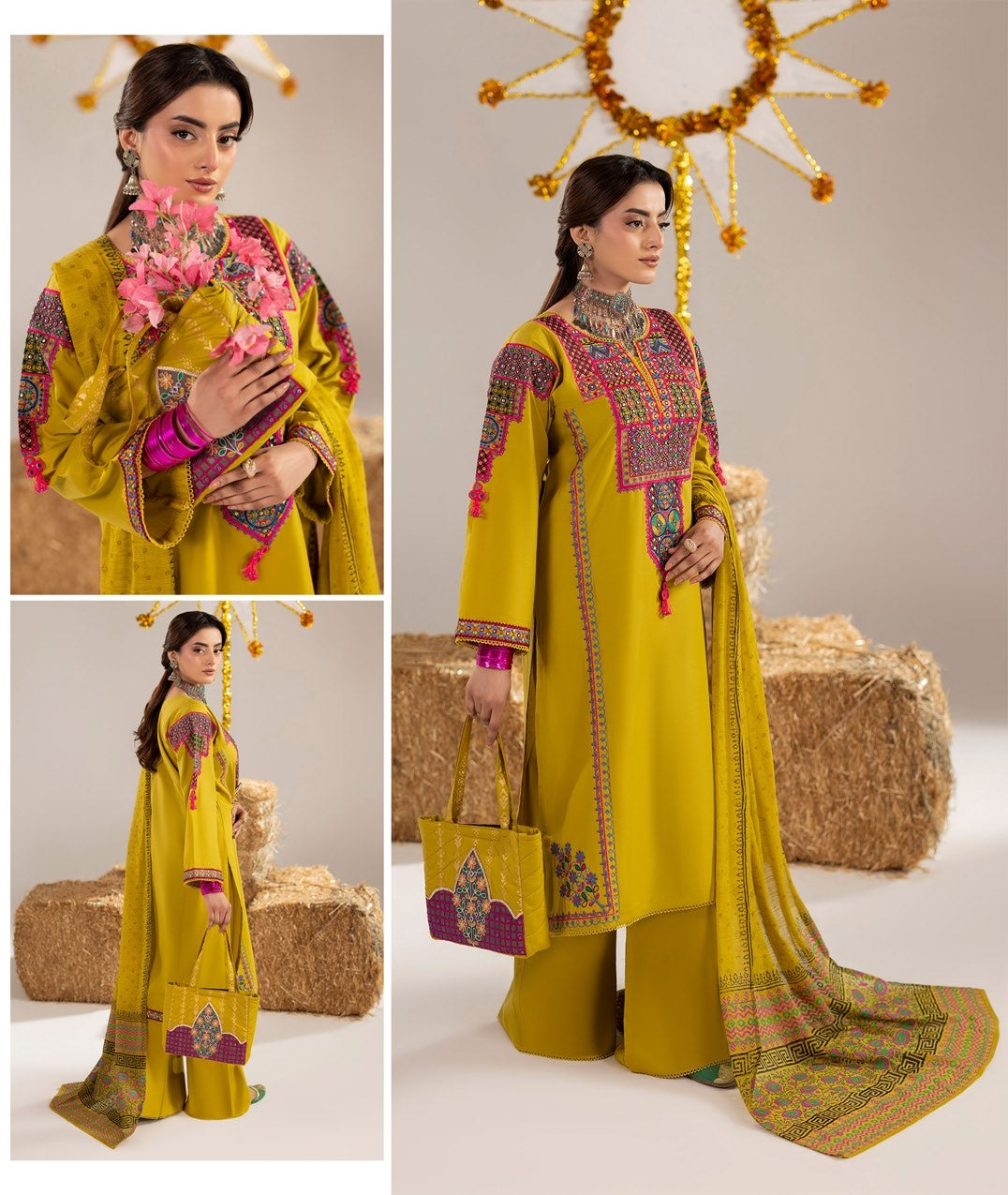 Phulkari ZR 2614 Lime Yellow