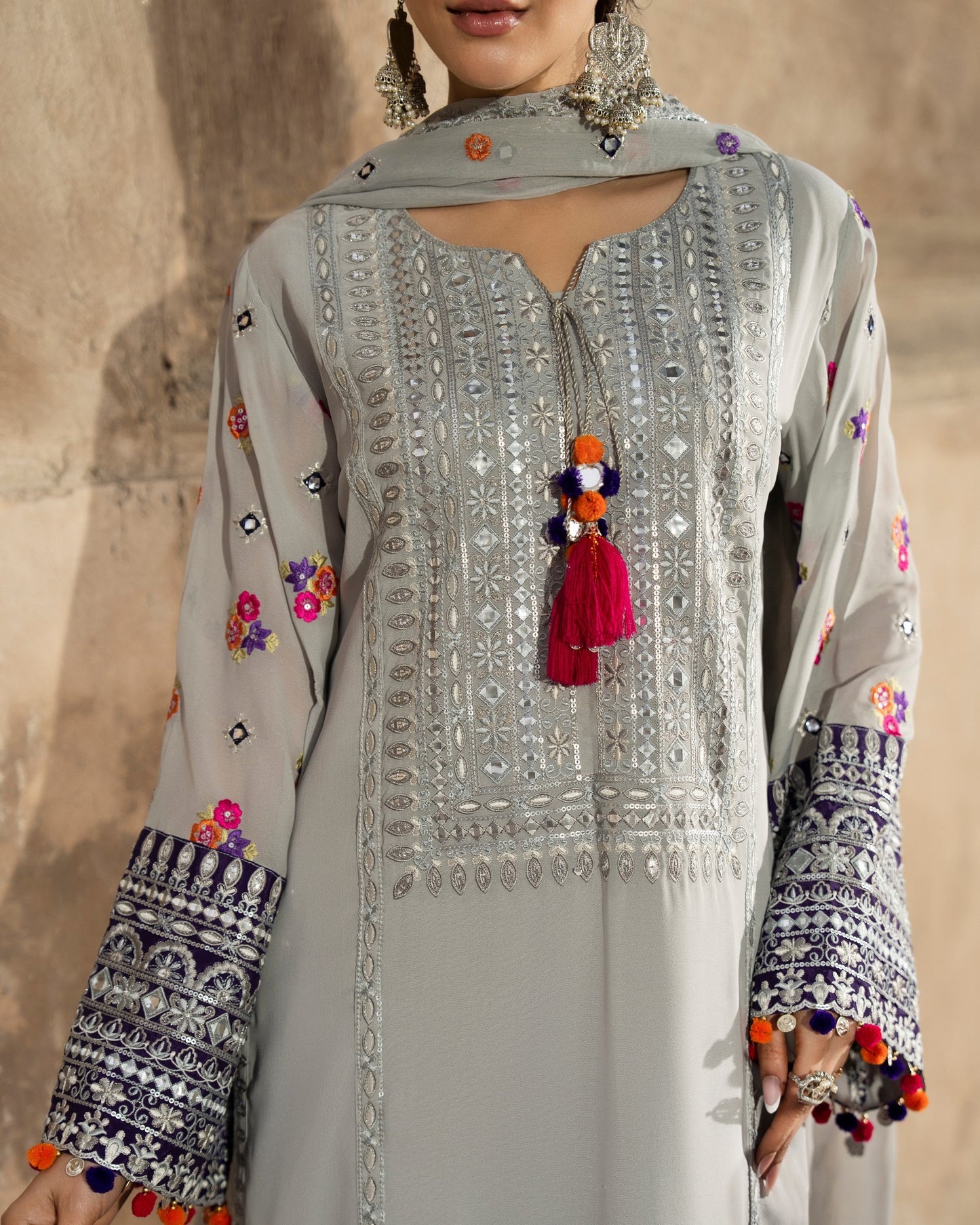 Karma Saj Dhaj 526 Silver & Royal Purple