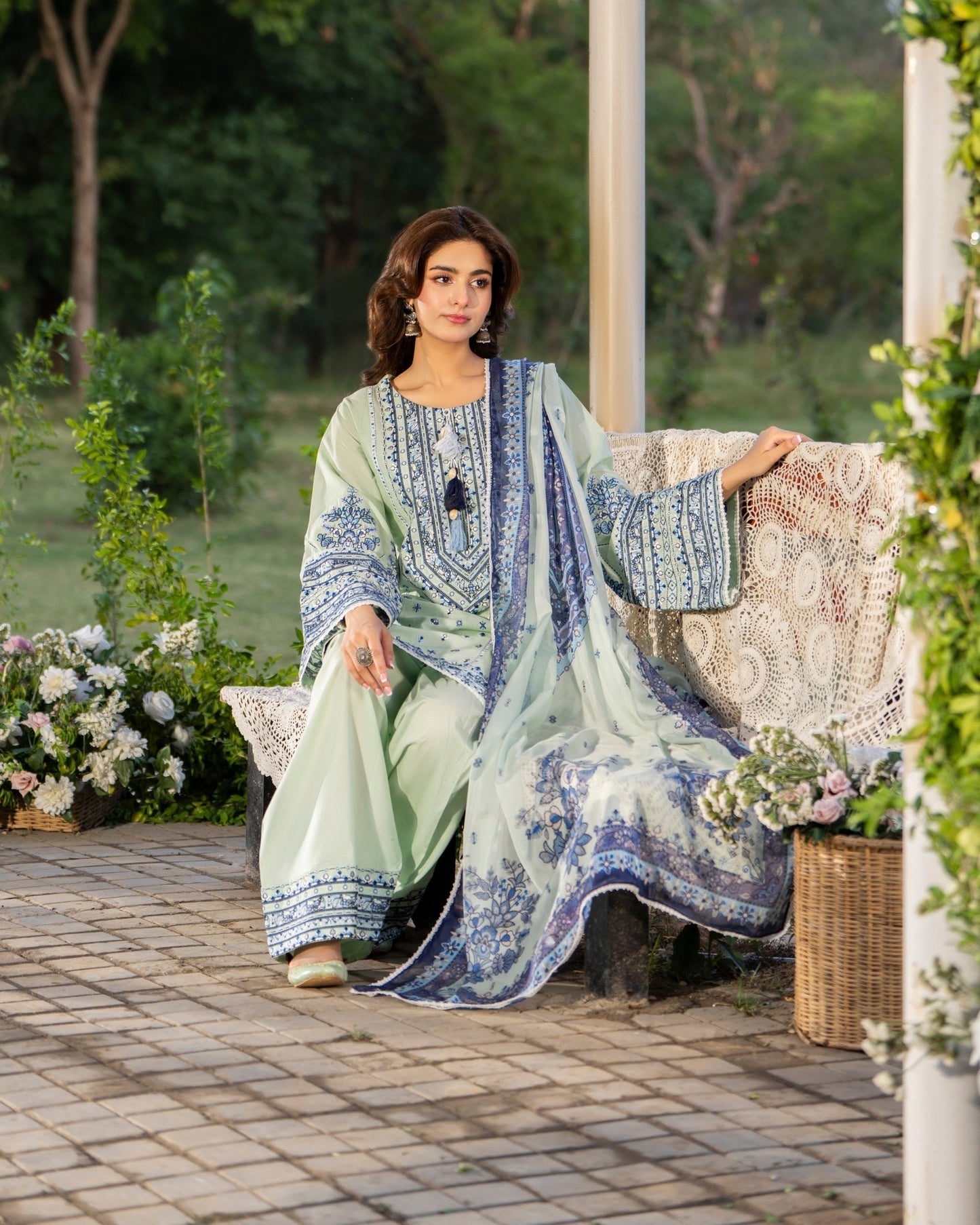 Karma Sunehri 1579 Seafoam Green
