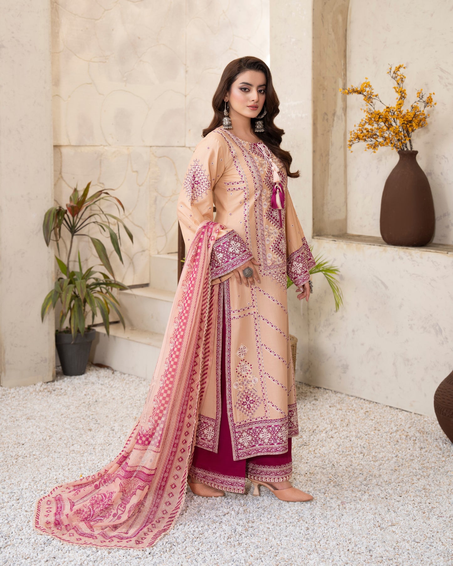 Karma Tabeer 1568 Peach Sorbet