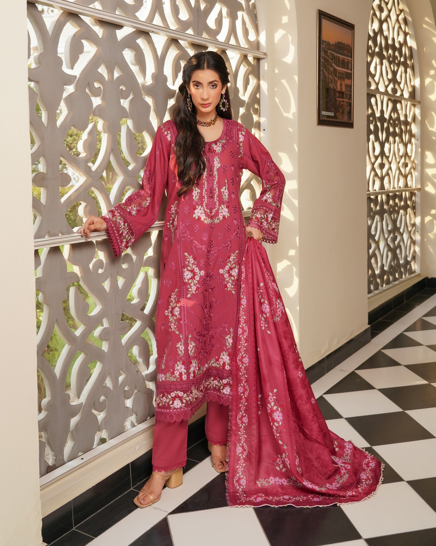 Munira Mashq Dhanak 03 Shocking Pink