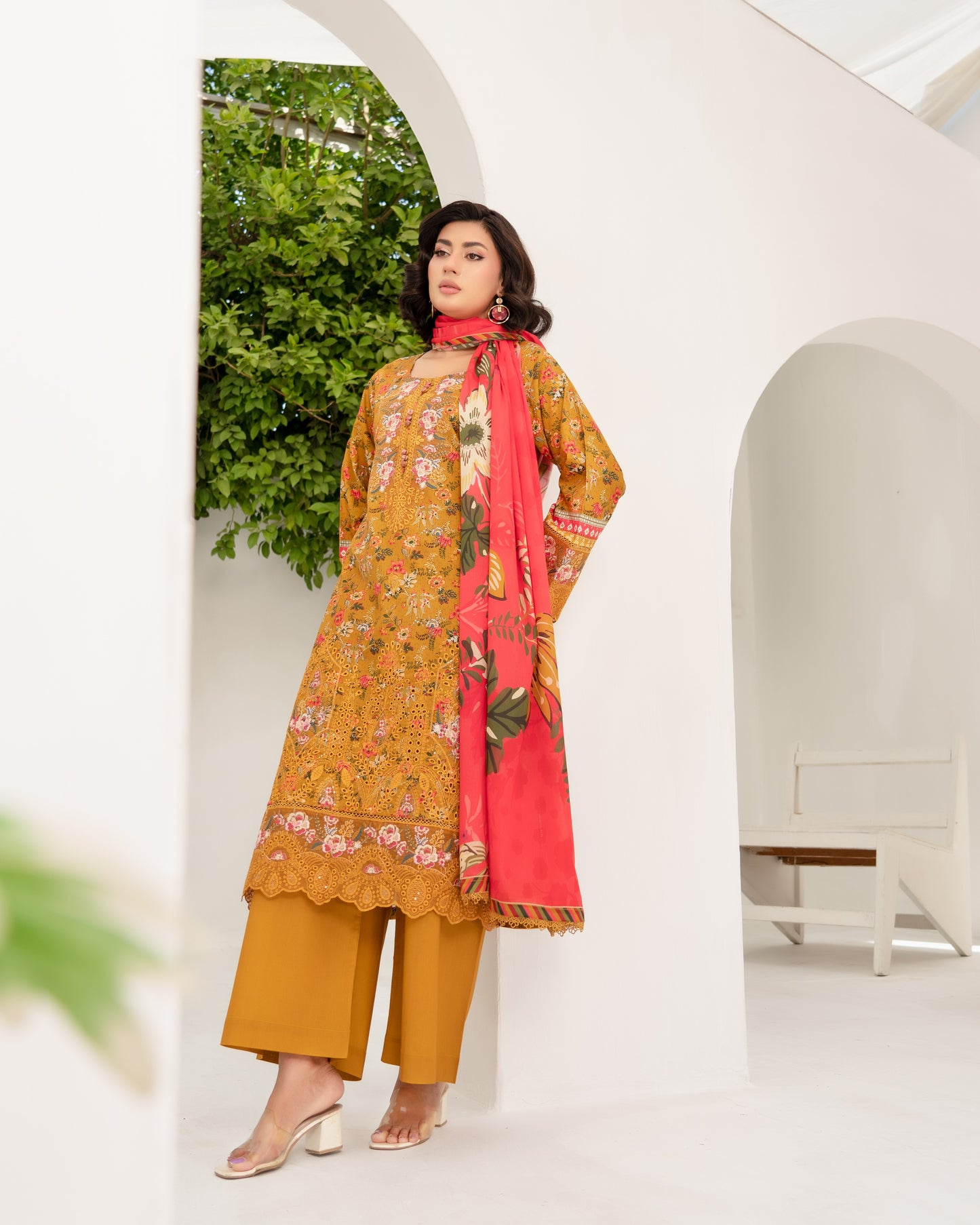 Munira Manzil Lawn 03 Mustard