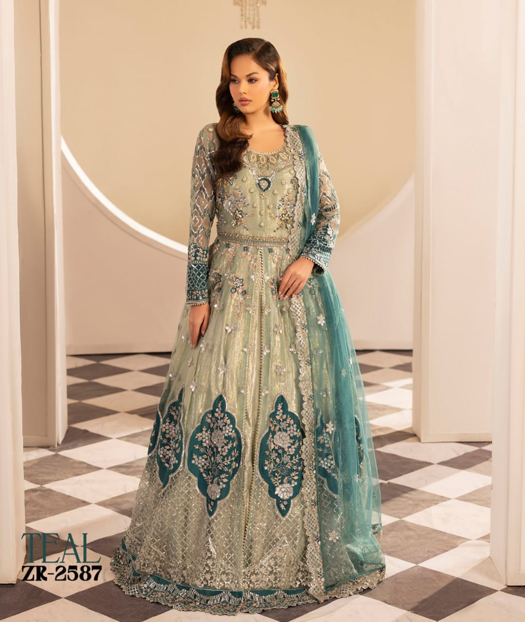 Zardozi Maxi ZR 2587 Teal
