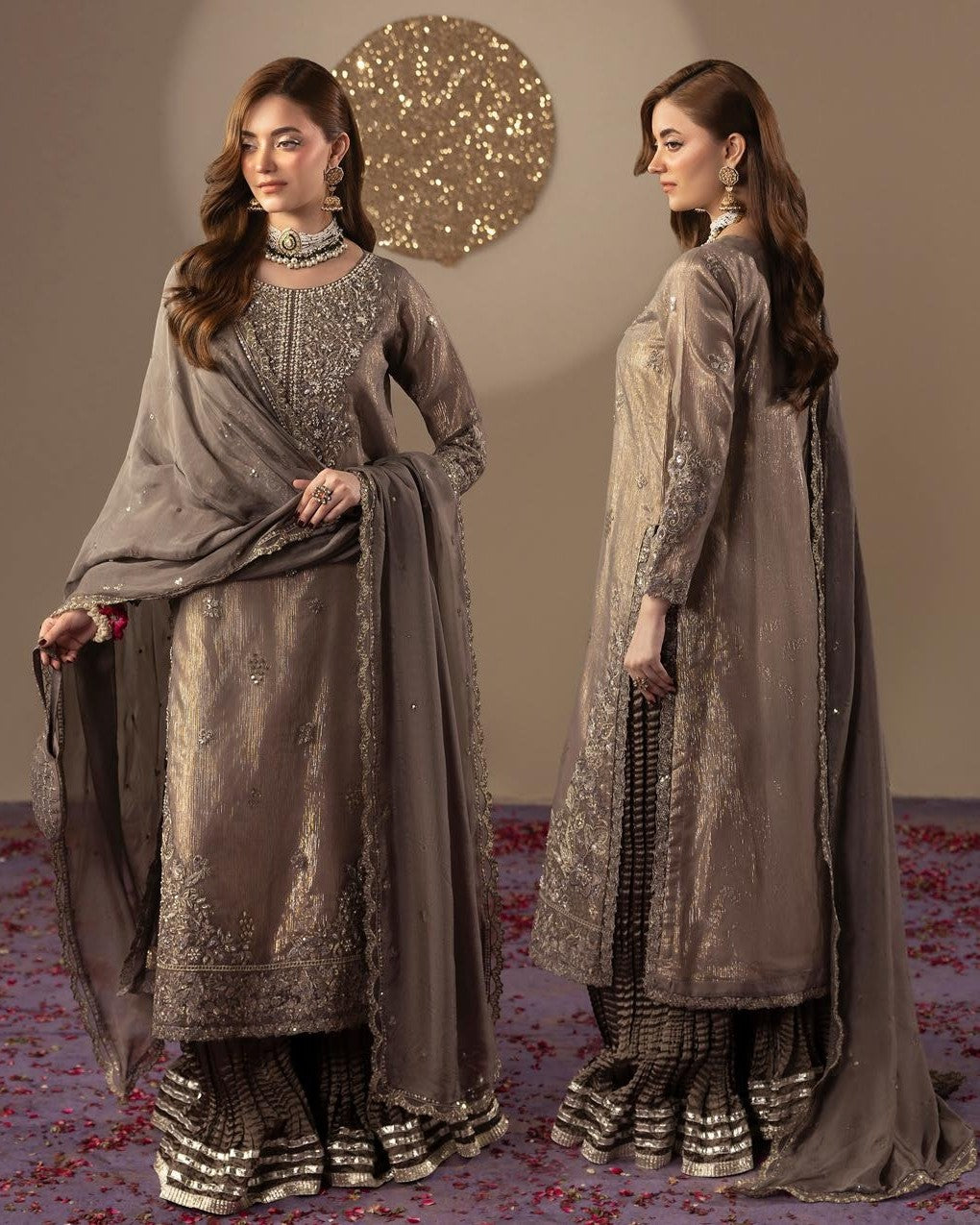 Zardozi Shadi Mubarak ZR 2660 Grey