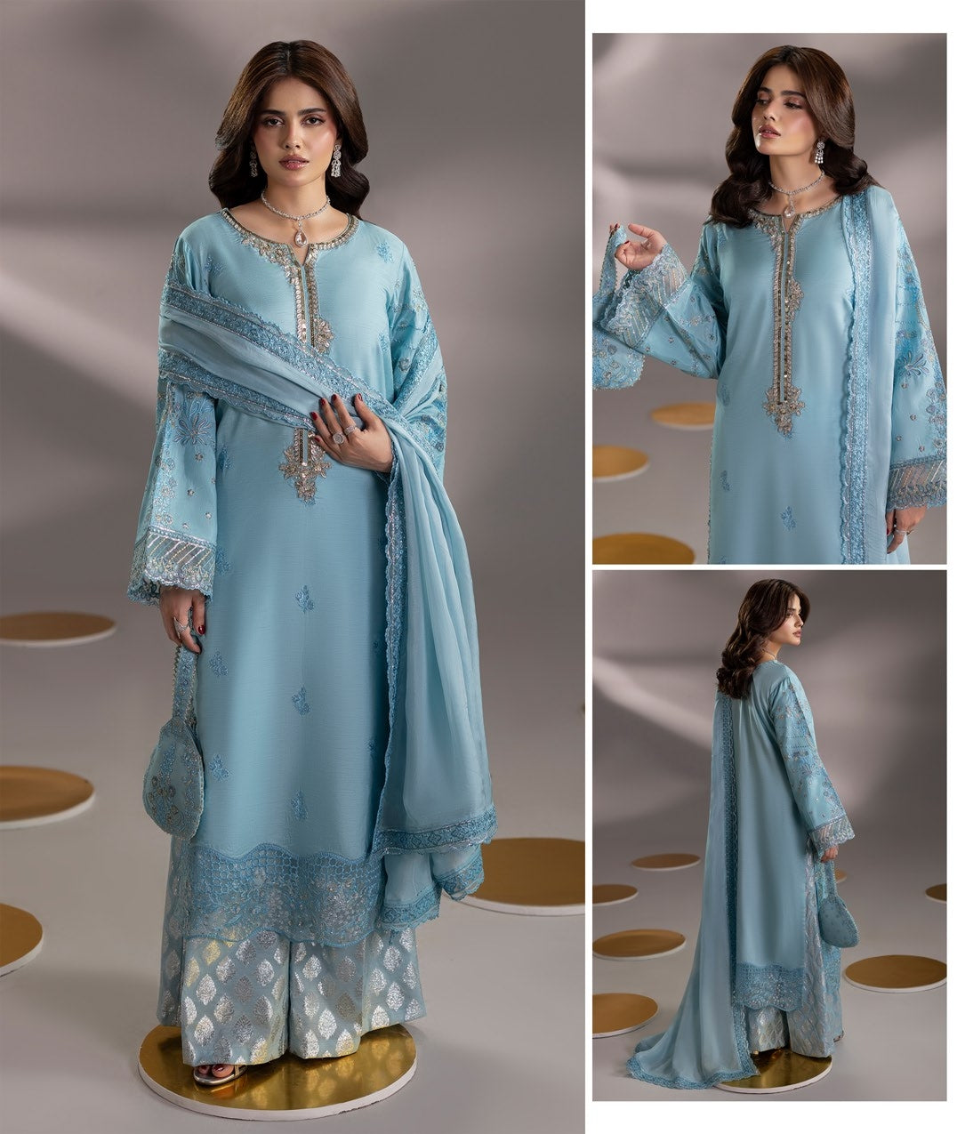 Zardozi Edit 3 ZR 2639 Sky Blue