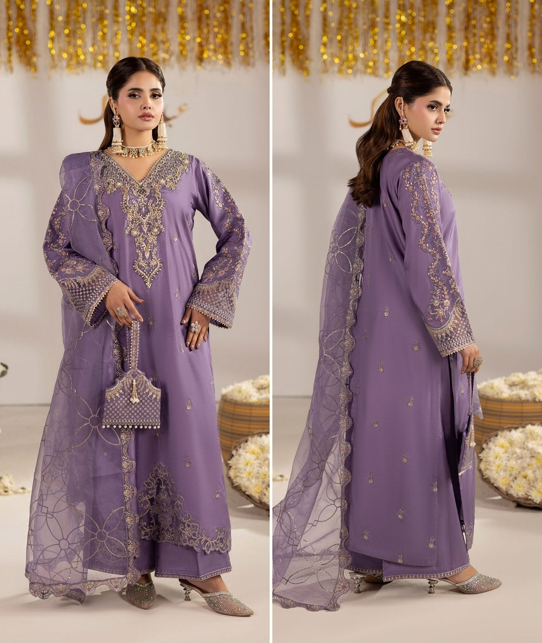 Zardozi Vol III ZR 2604 Mauve