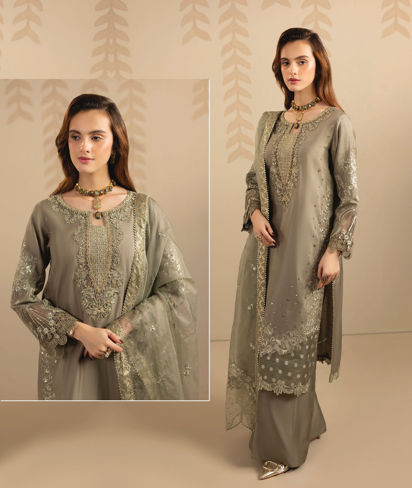 Zardozi ZR 2561 Olive Green