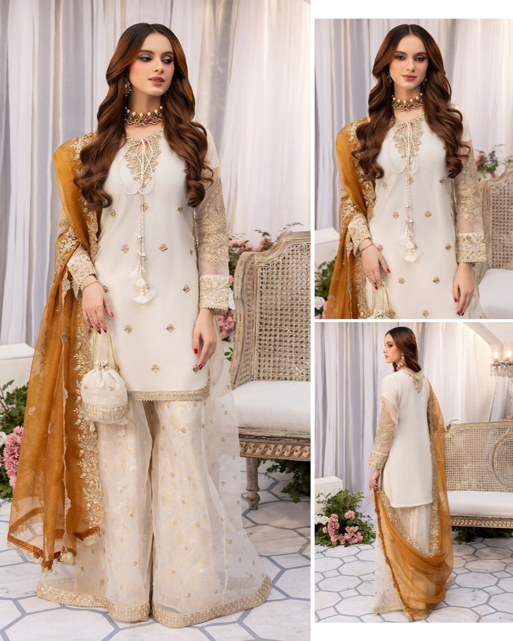 Zardozi Nikkah Edit 2569 Off White
