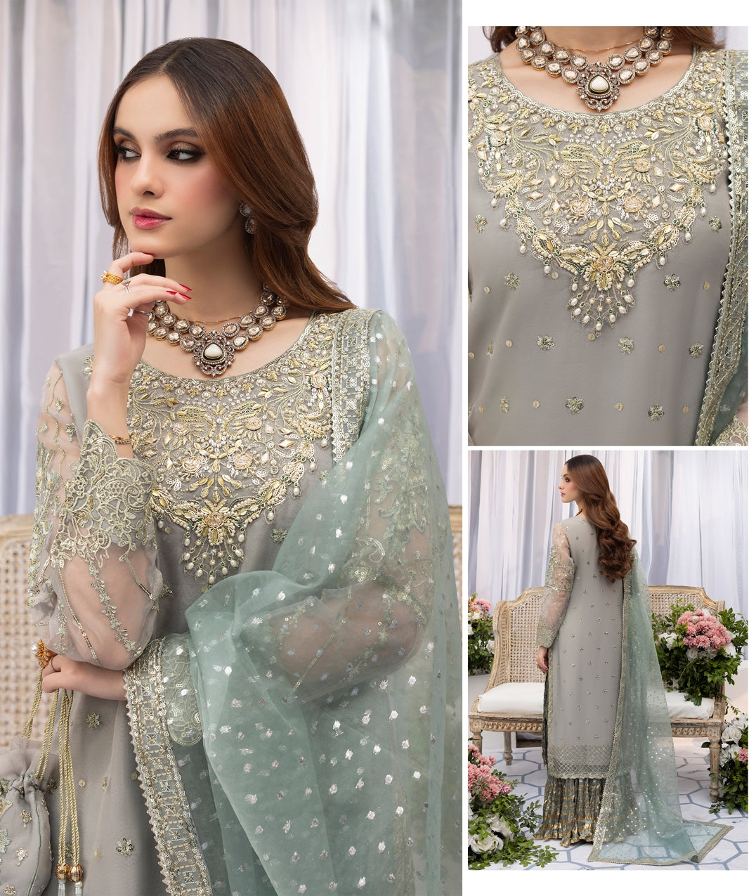 Zardozi Nikkah Edit 2571 Ice Blue