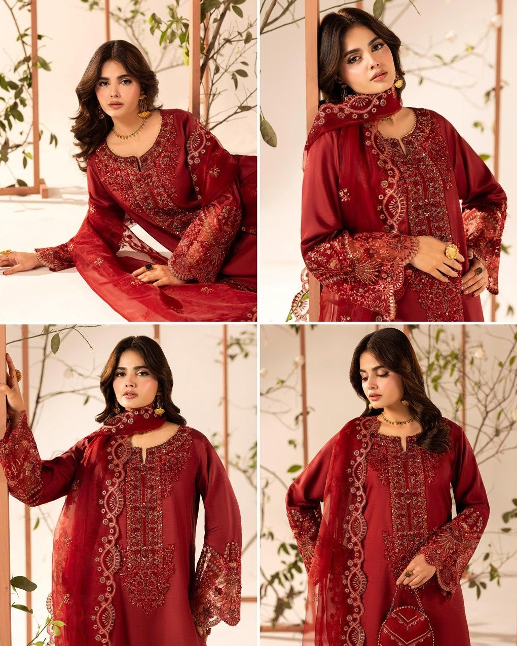 Zardozi ZR 2607 Brick Red