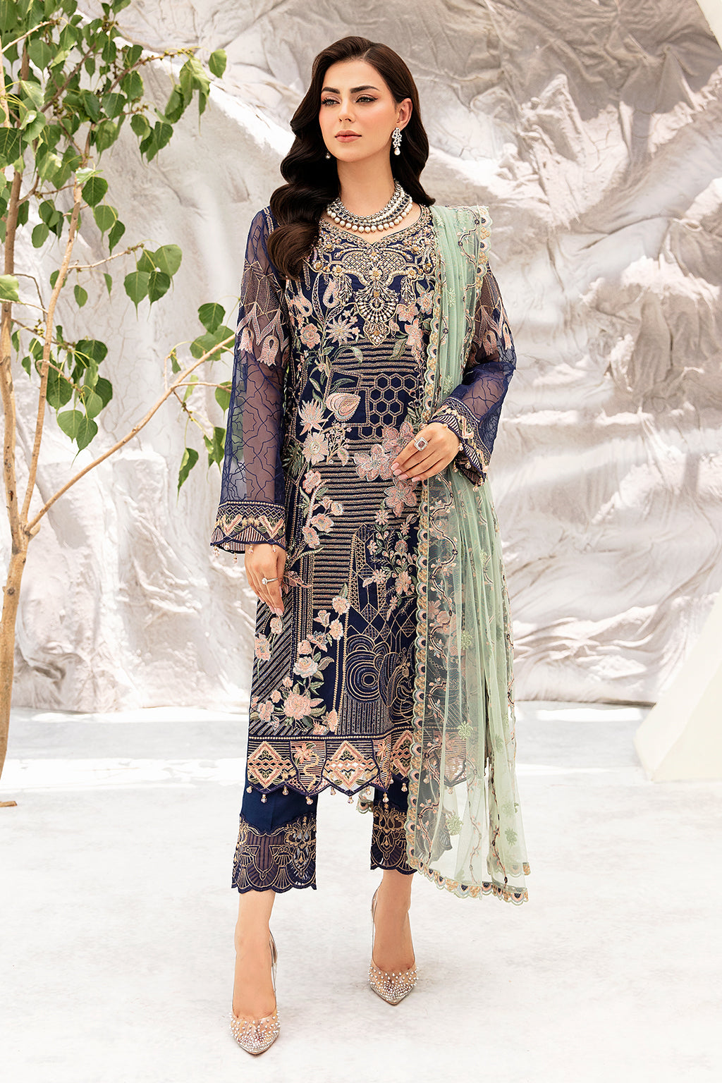 Ramsha Minhal Vol-07 M-902 Nevy Blue