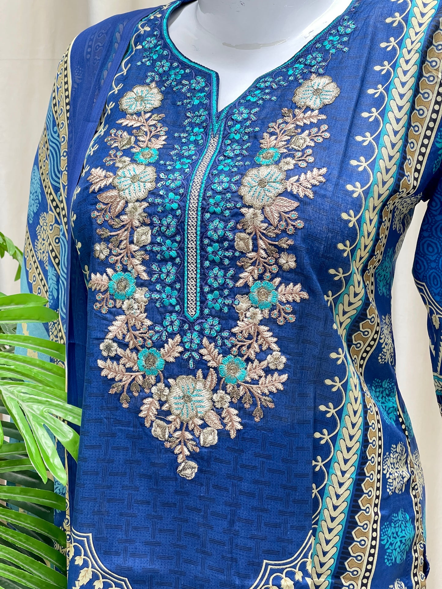 K&R Lawn - Chiffon Dupatta 250 Navy Blue