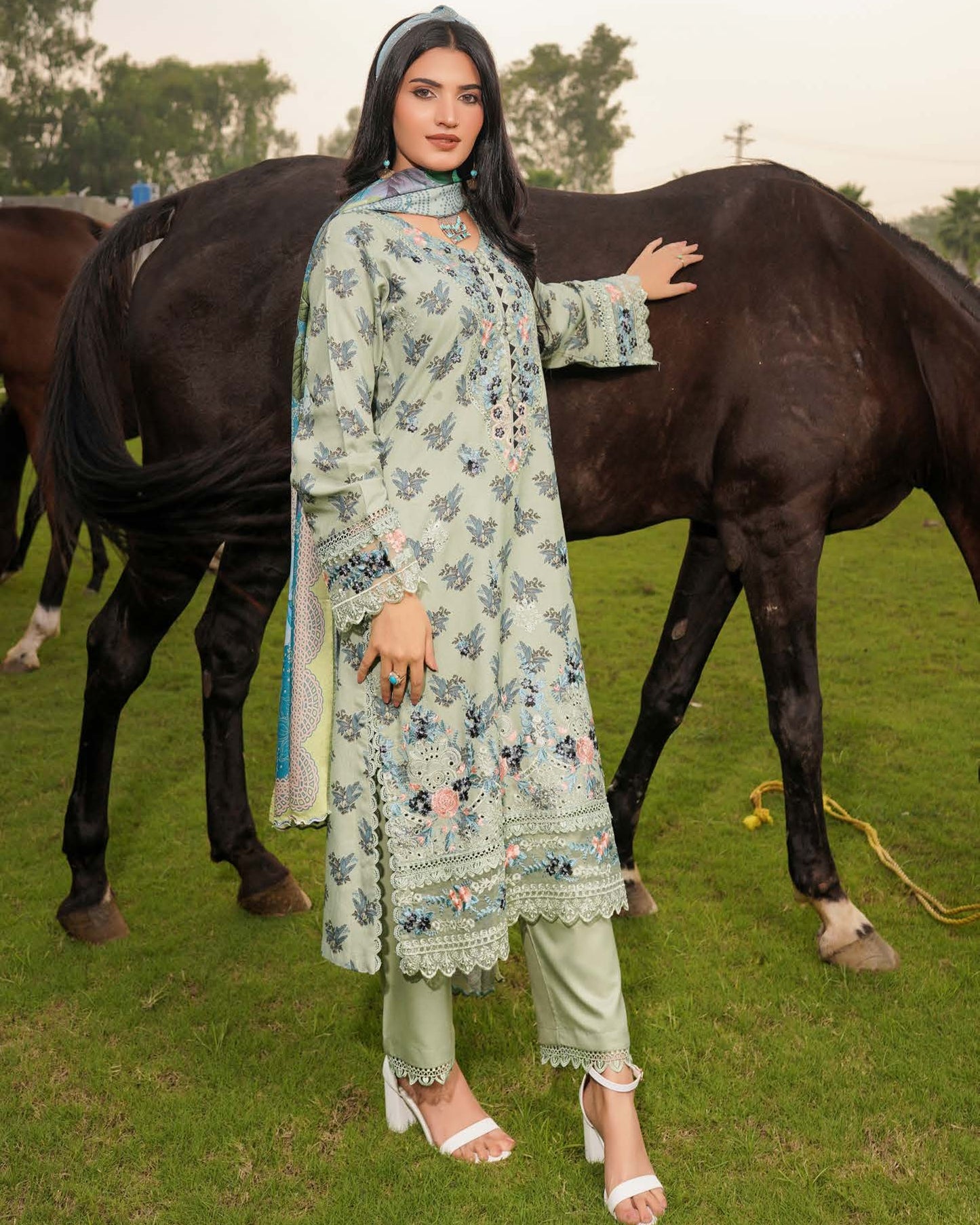 Munira Rangbahar Dhanak 01 Mint Sage