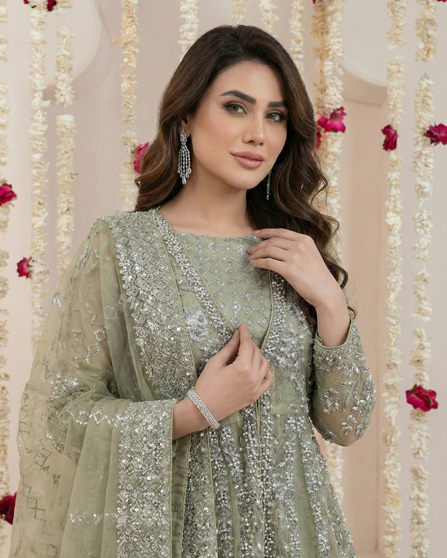 Chandni Mehfil FG 126 Olive