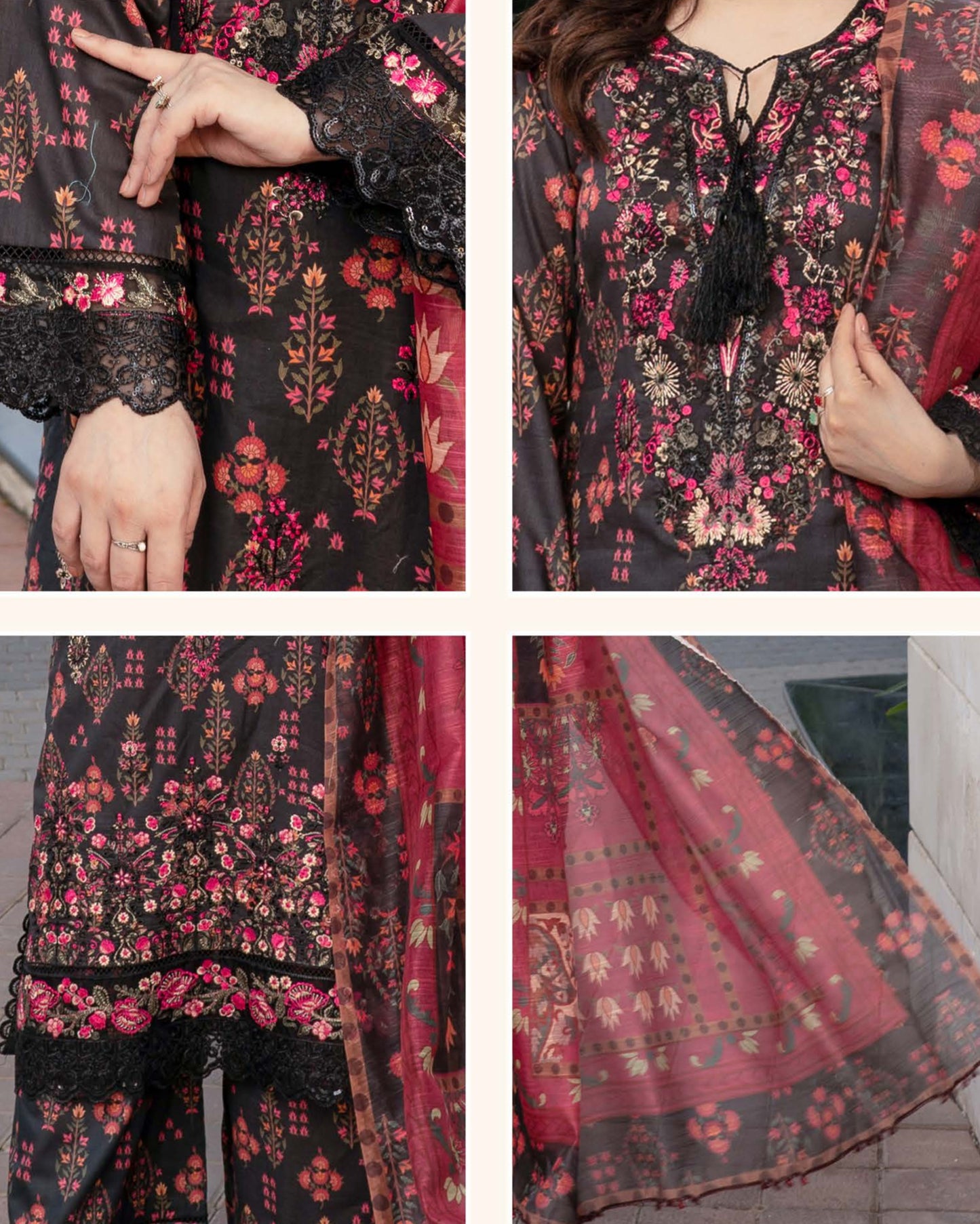 Munira Mah-e-Noor Lawn MSL 01 Black