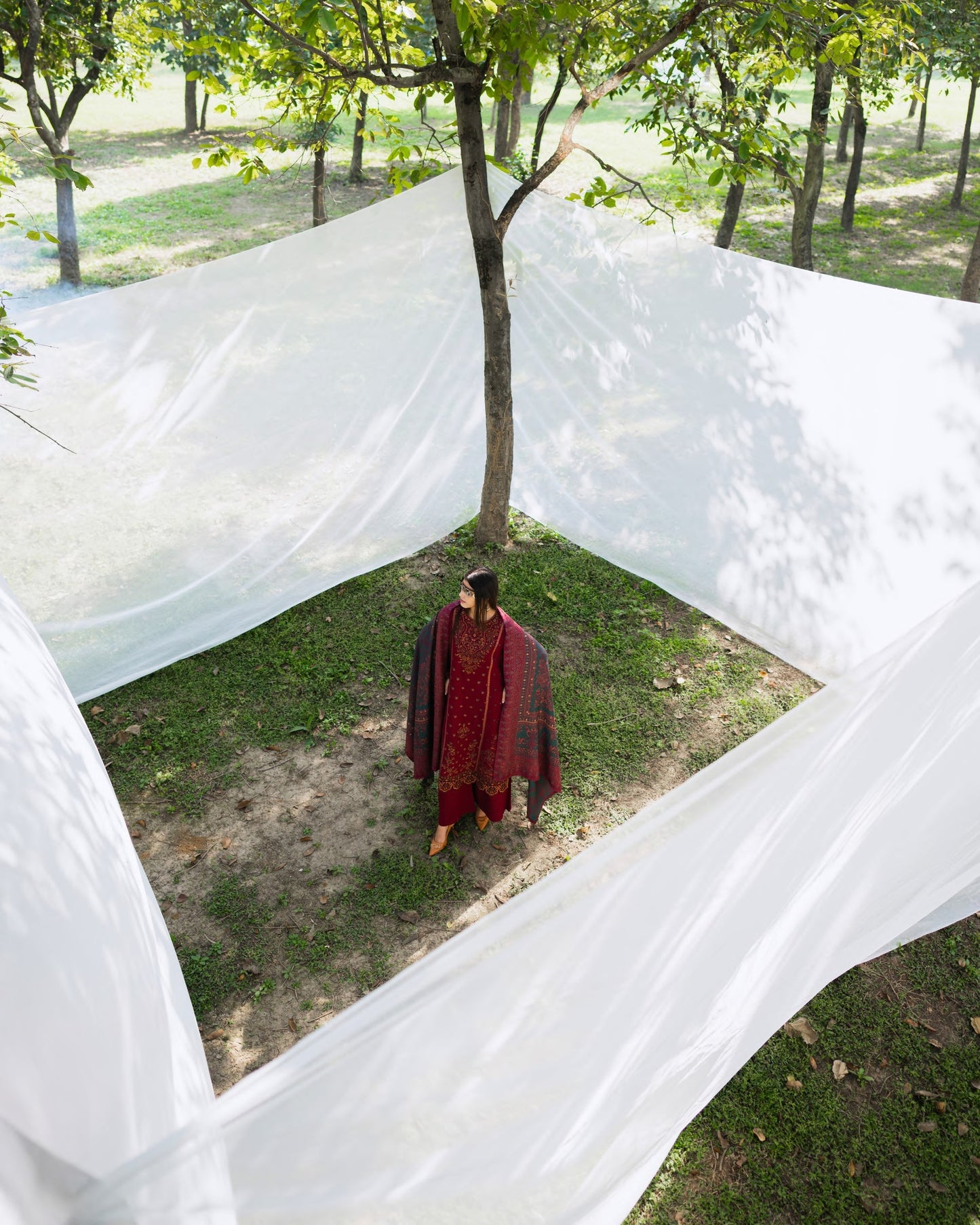 Warmth of November Dhanak Wine Red