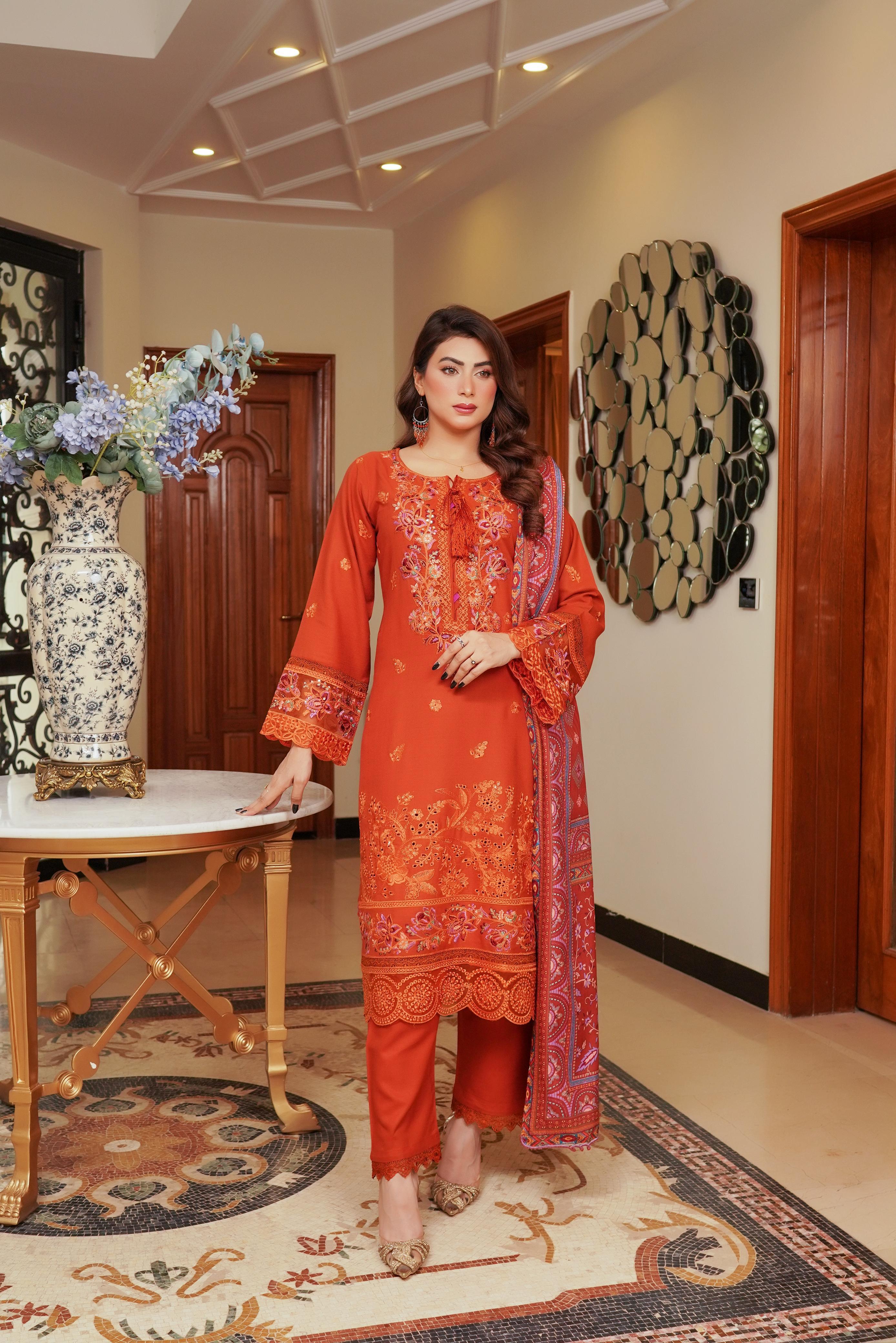 Rust Msl Munira Mehar Dhanak MSL 04 Rust – Muslim Boutique