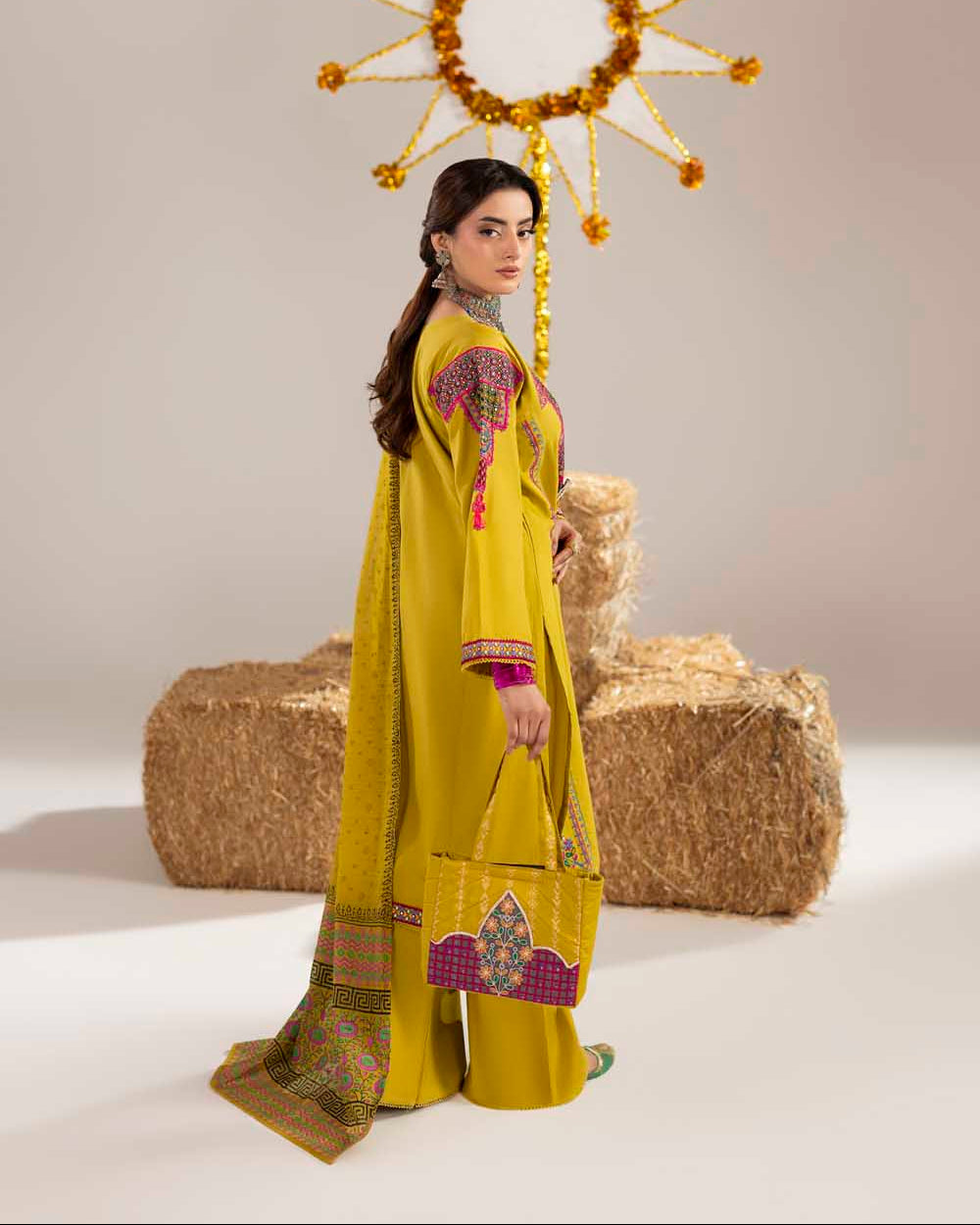 Phulkari ZR 2614 Lime Yellow