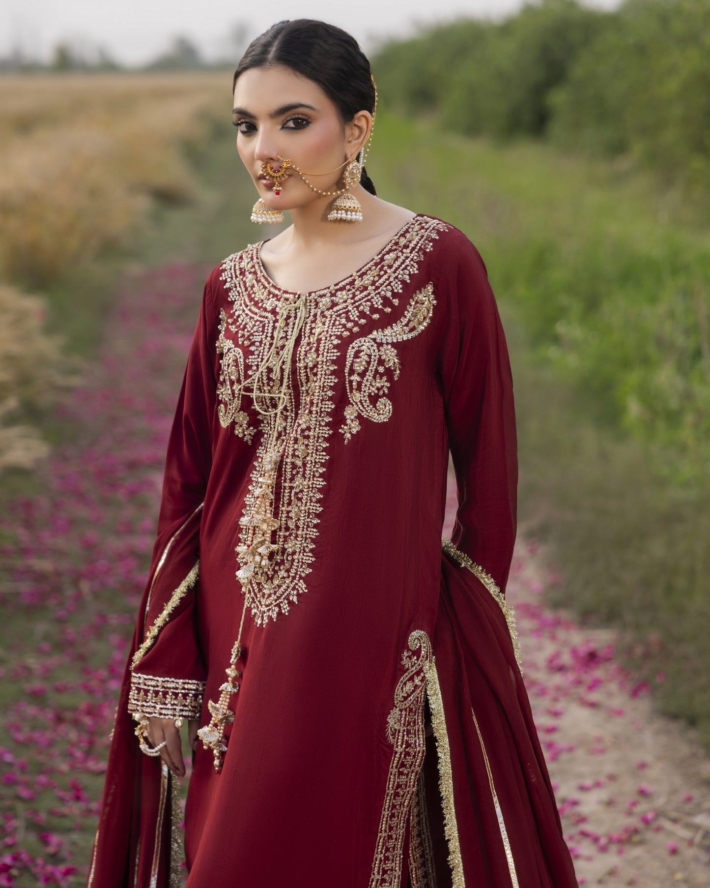 Heer Silk ZQ 2629 Mehroon