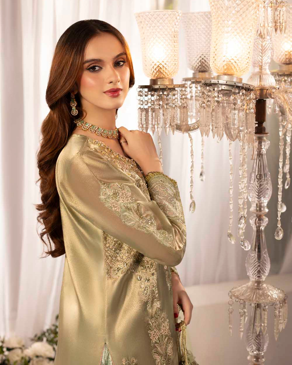 Zardozi Nikkah Edit 2573 Sage Green