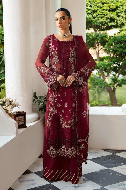 Dastak Luxury Chiffon Vol-01 Q-103 Dark Red