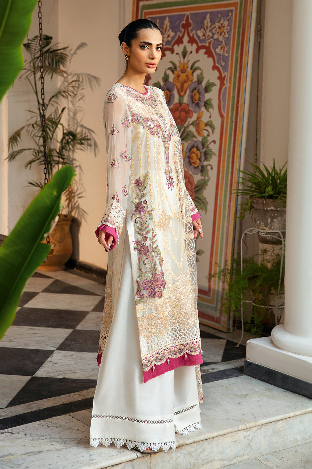 Dastak Luxury Chiffon Vol-01 Q-107 White
