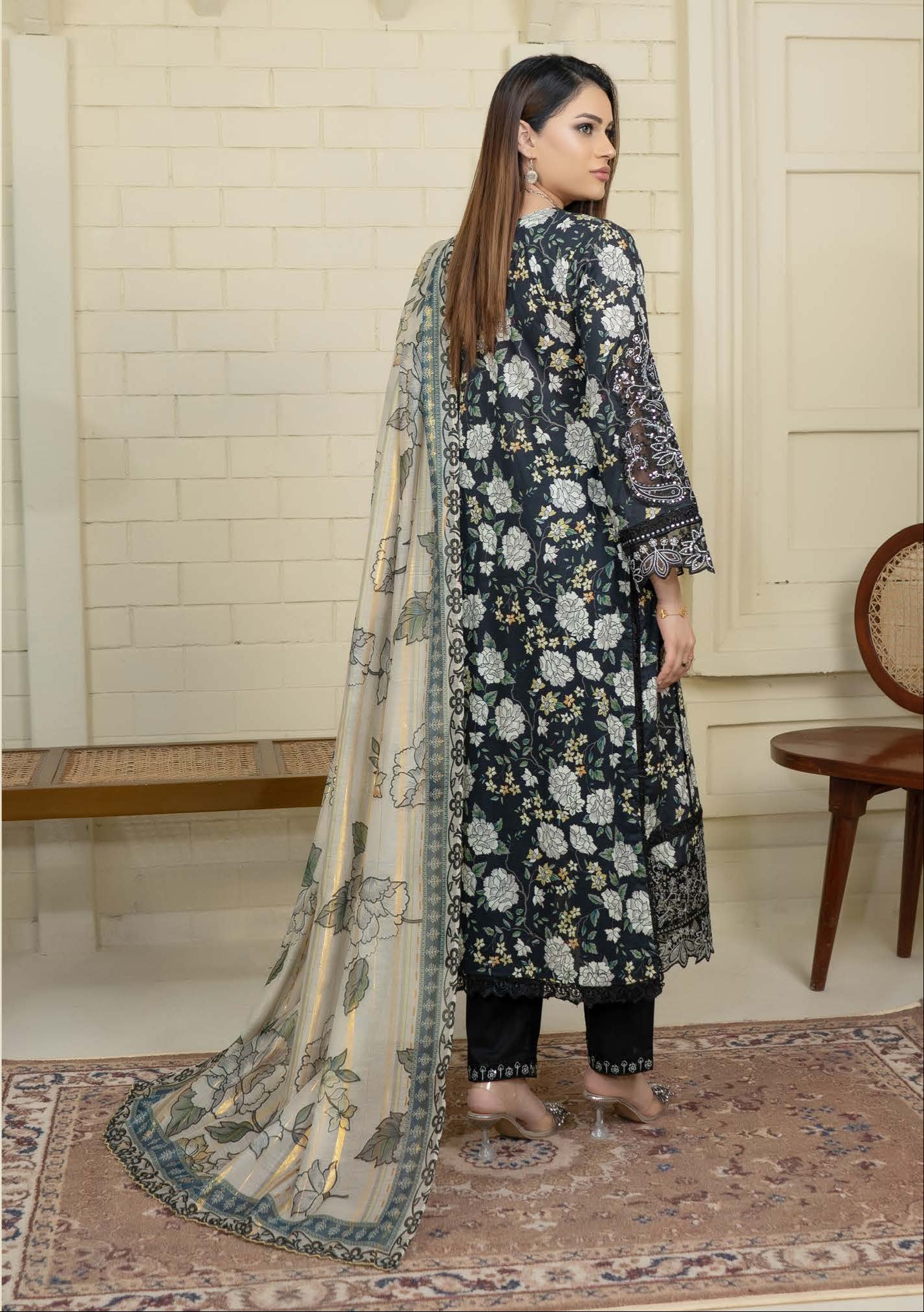 Munira Fitoor Lawn MSL 07 Black