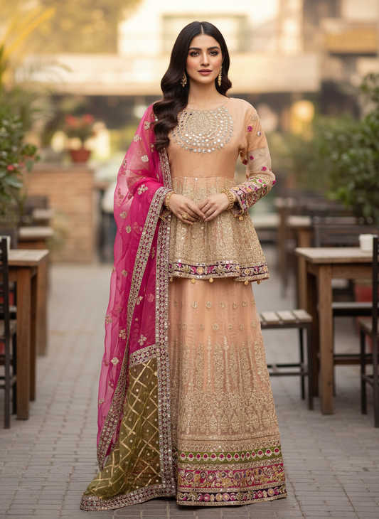 327 LEHNGA C-FANCY Peach by SH