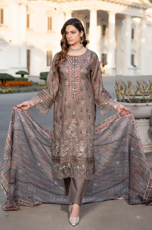 Munira Jhalak Lawn MSL 06 Coral Brown